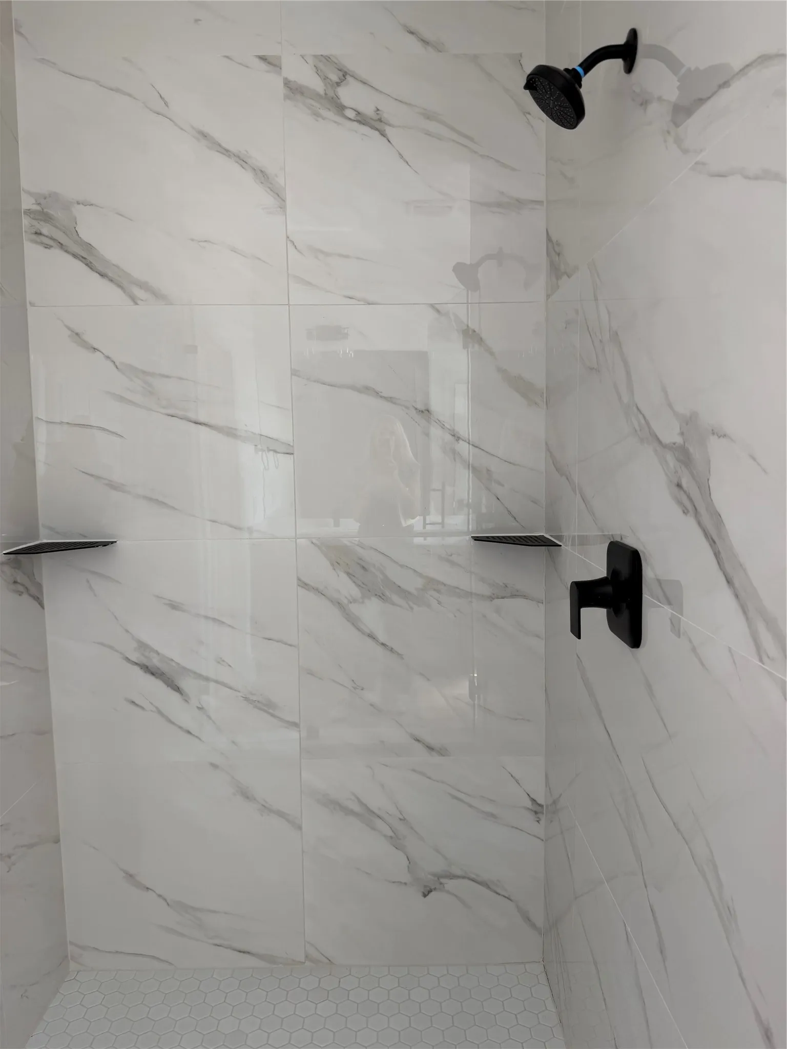 Beautiful Tiled Shower in Primary