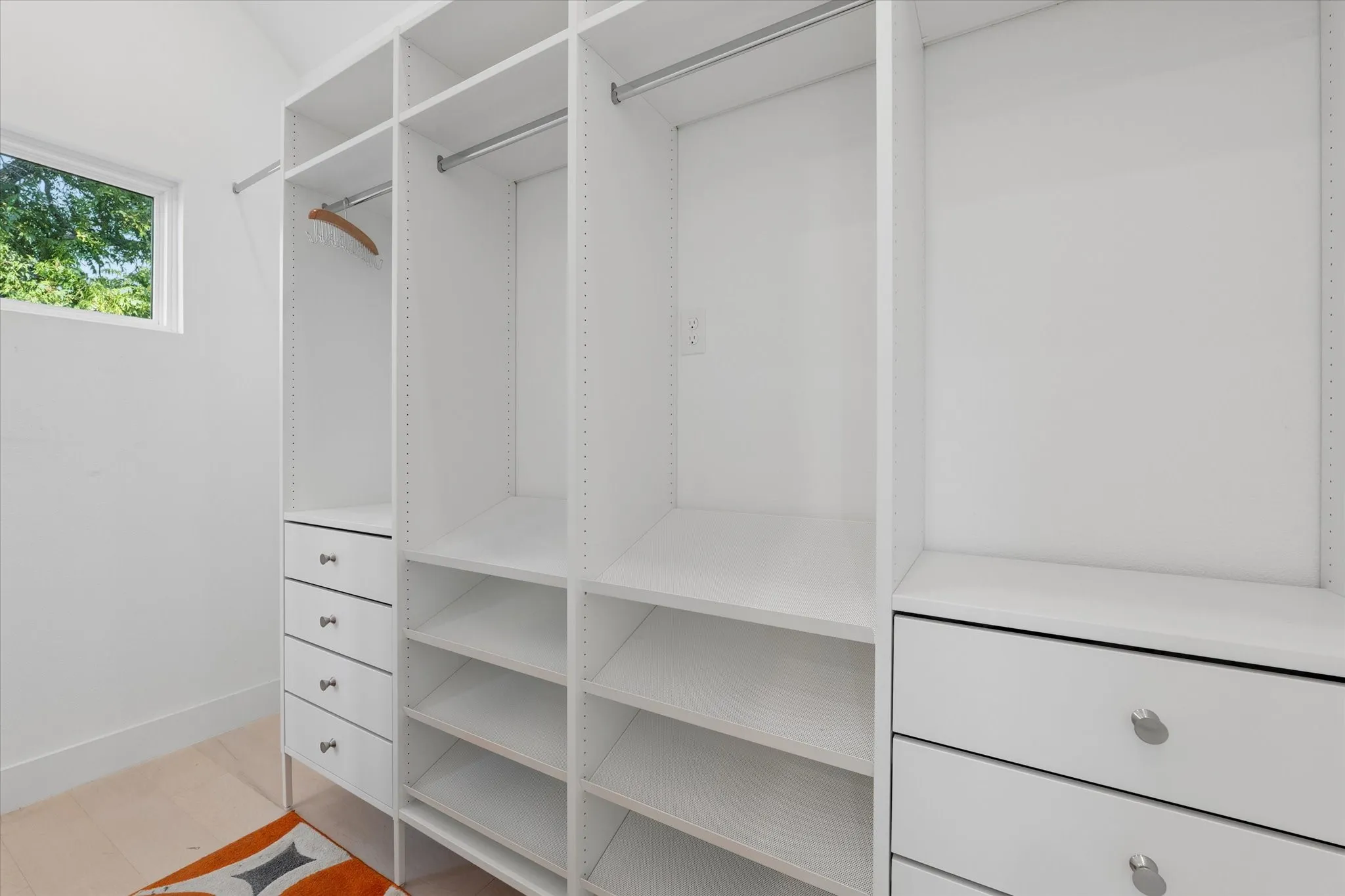 Built-in custom closet system