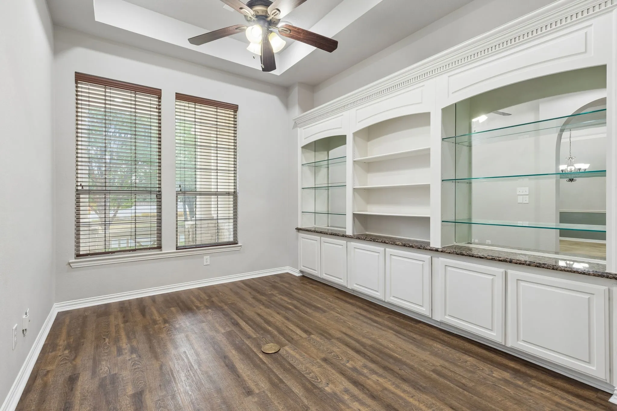 Study/office with large bookshelves