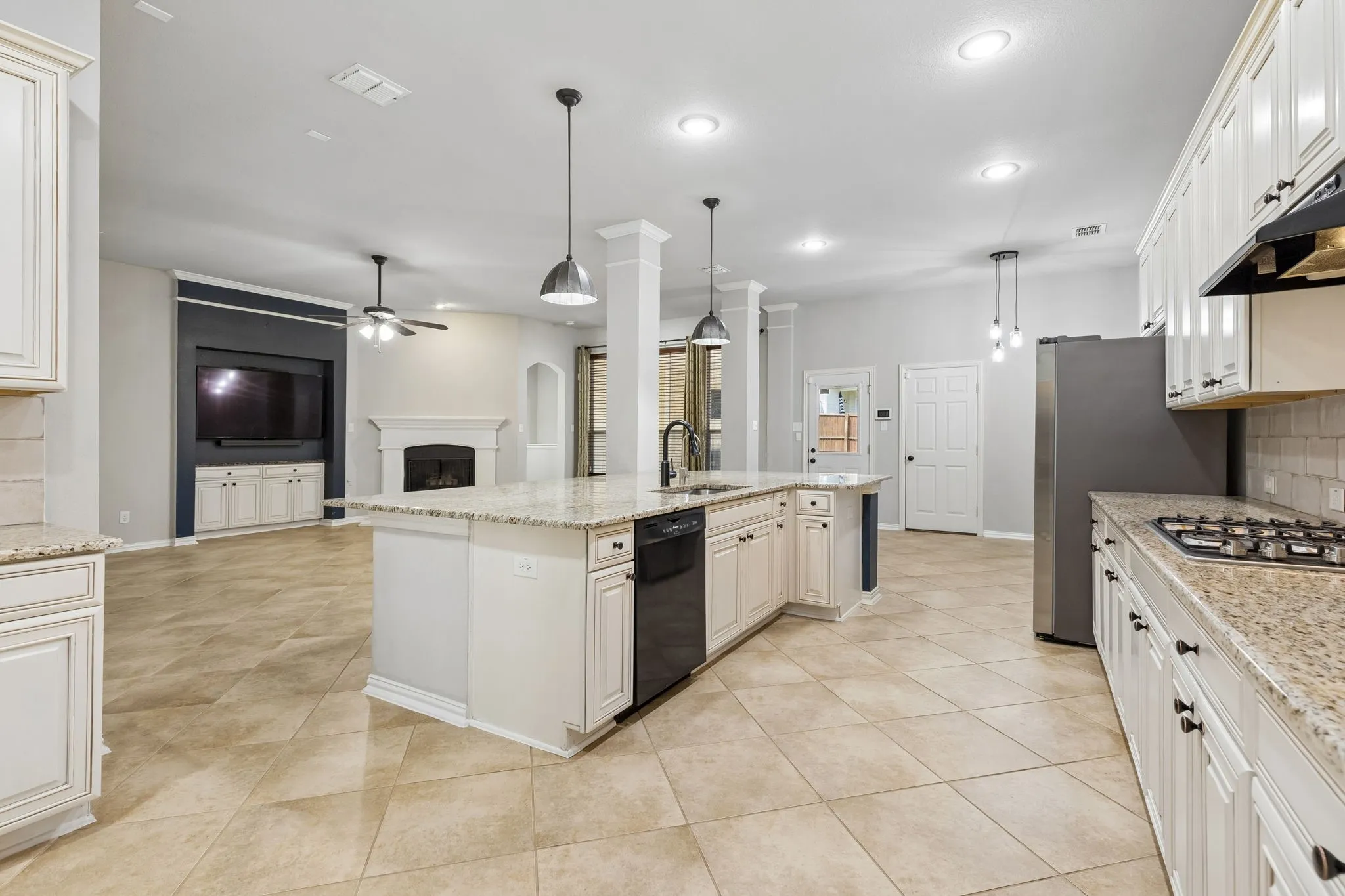 Spacious kitchen for hosting