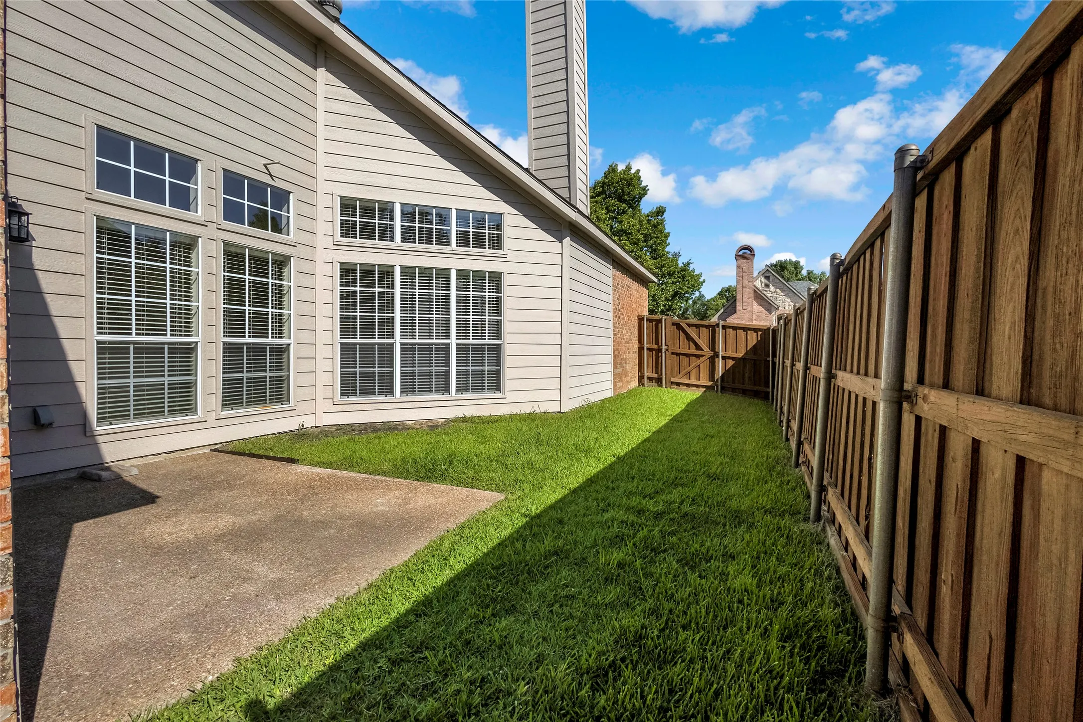 Side yard with patio