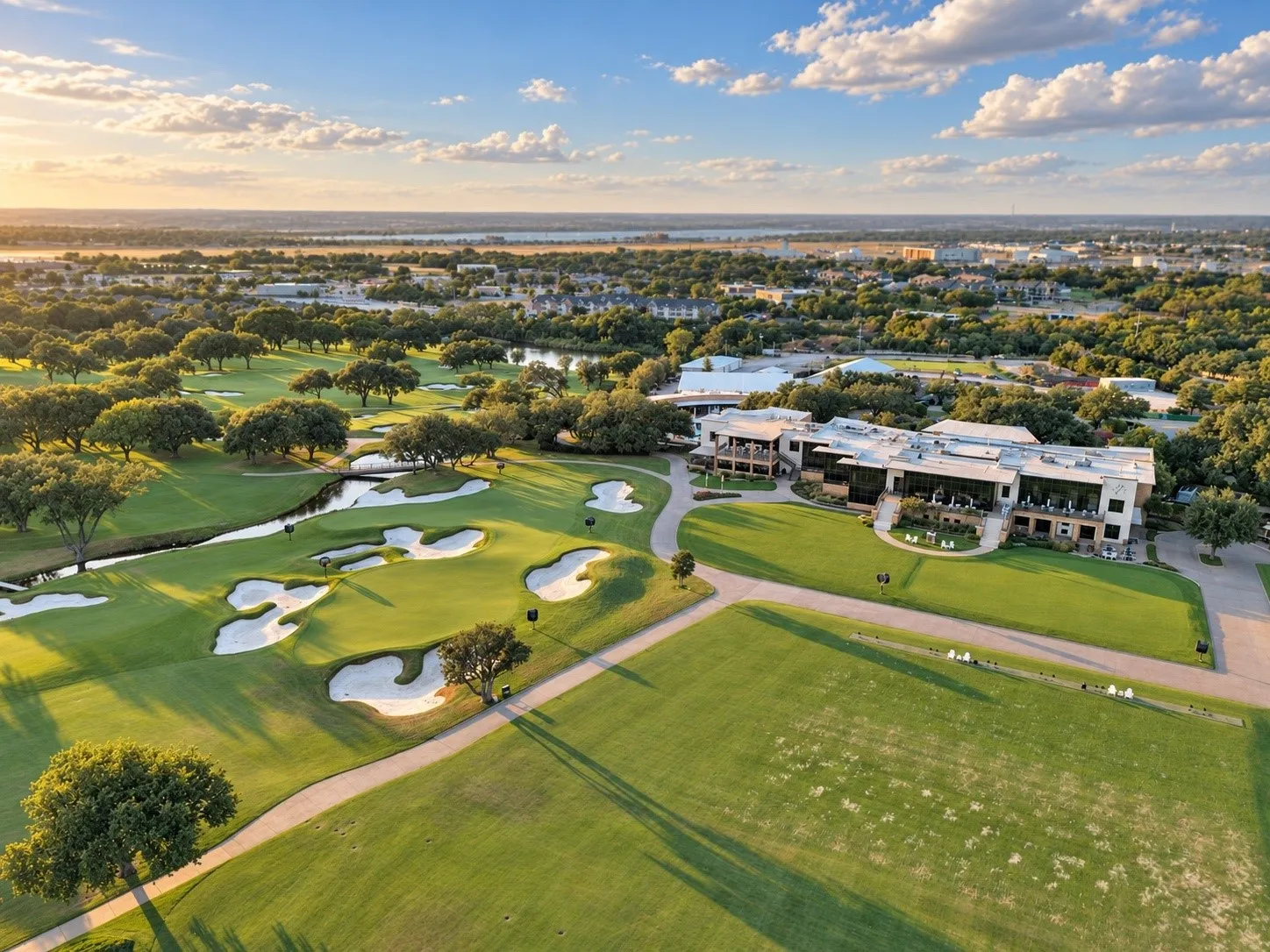 A quick walk or golf cart drive to the Shady Oaks Country Club
