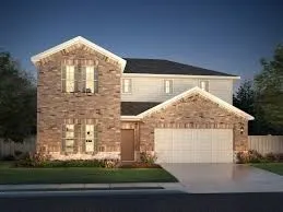 Brick and siding exterior with a two-car garage