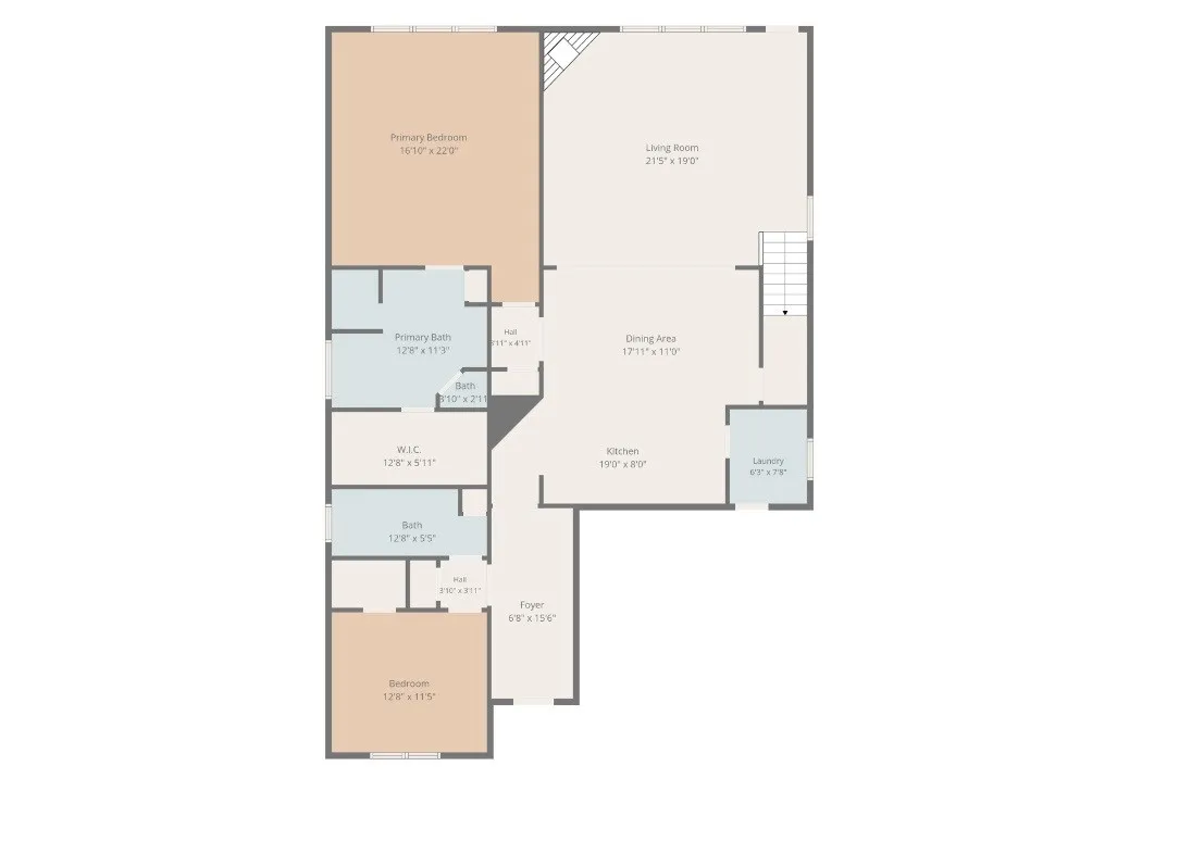 First Floor , garage entrance through laundry room ( not shown)
