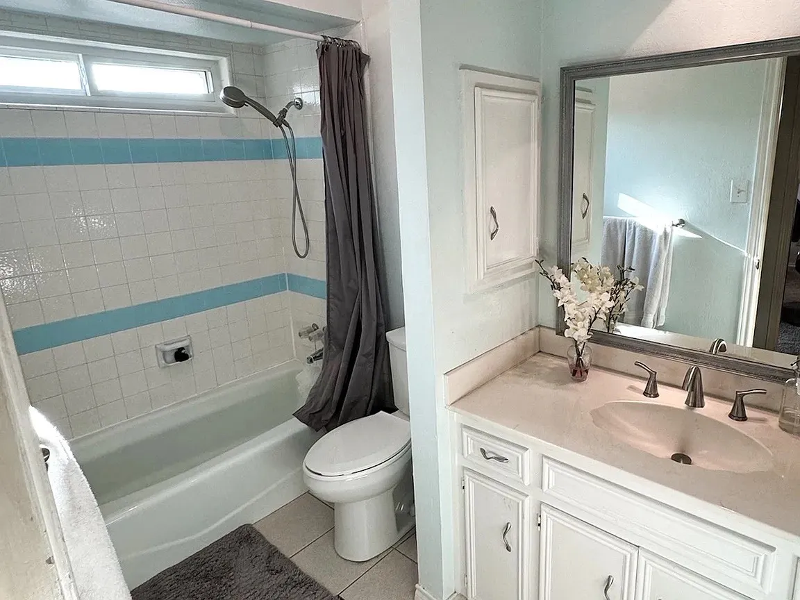 White tile flooring
