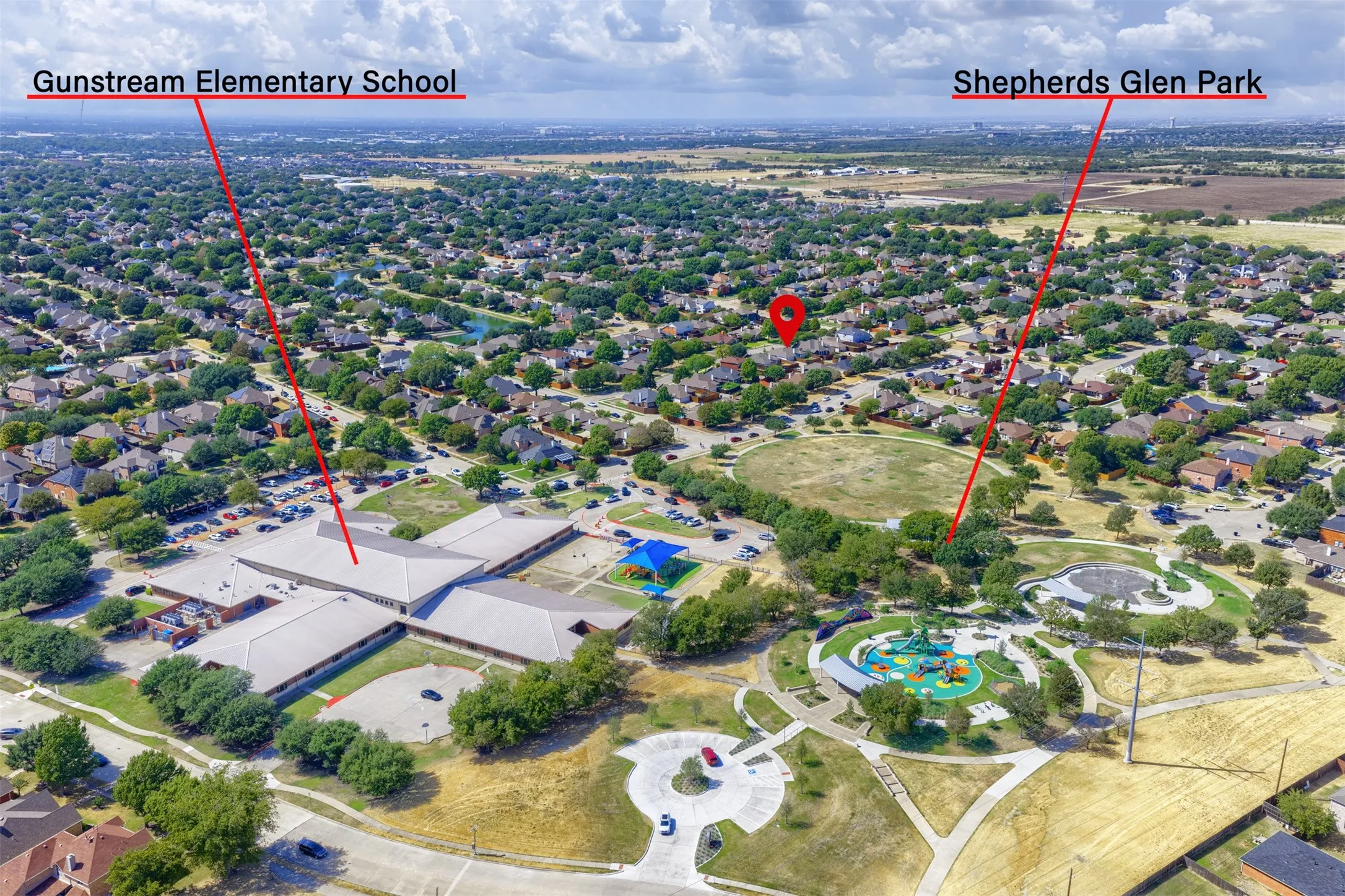 Enjoy access to the Preston Lakes community pool and neighborhood amenities.