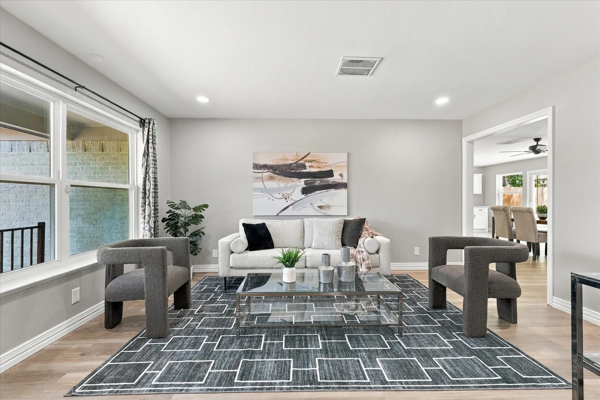Bright and spacious living area