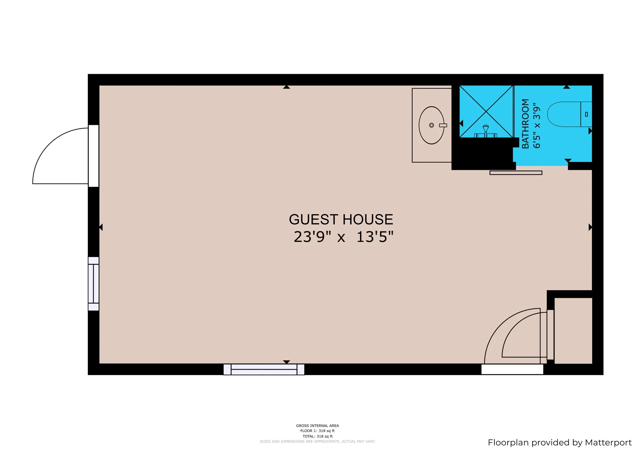 300+ sq foot GUEST UNIT unit with FULL BATH and Washer dryer hookups!