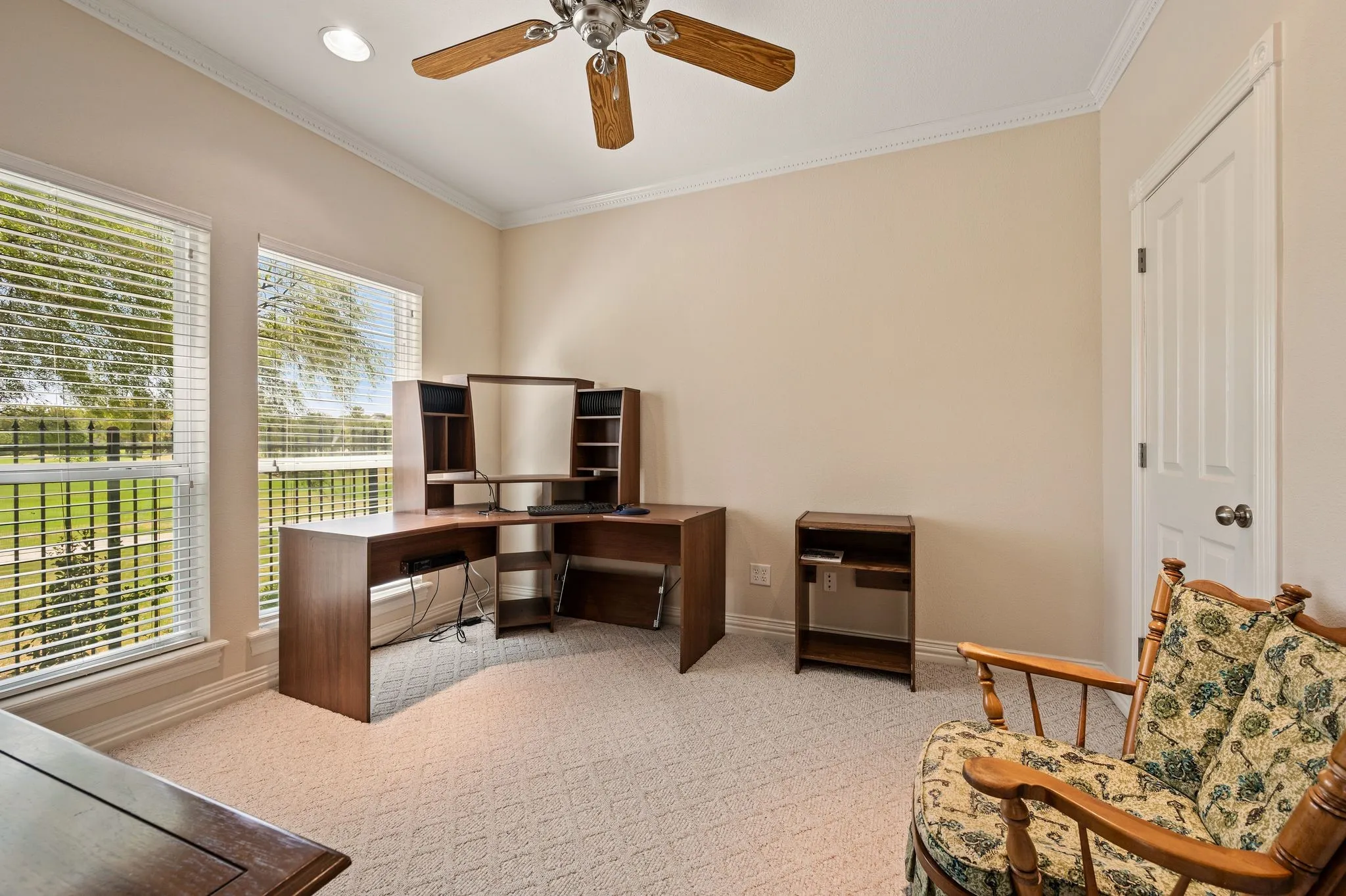 4th bedroom or office with view of golf course