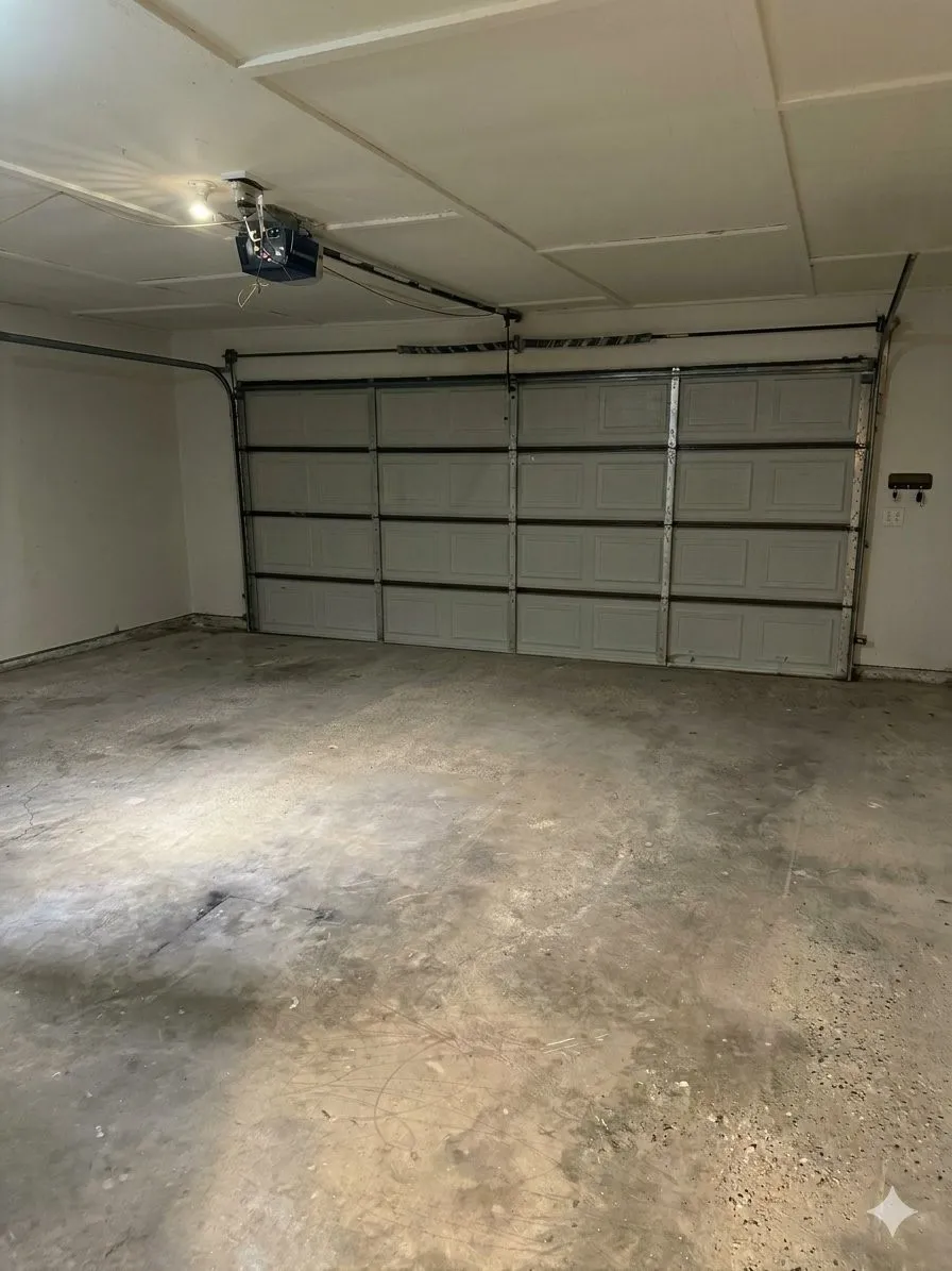 2 car attached garage with electric garage door opener.