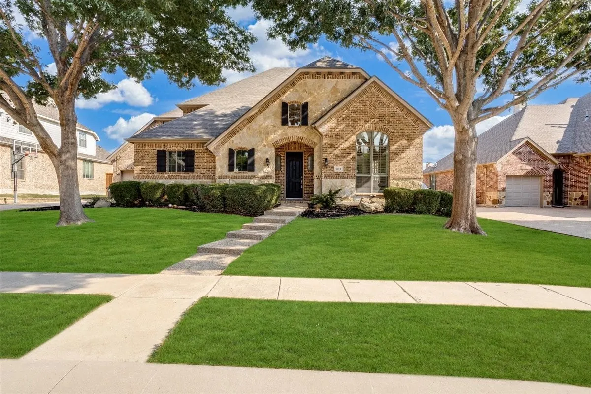Stone and brick exterior with a gabled roof