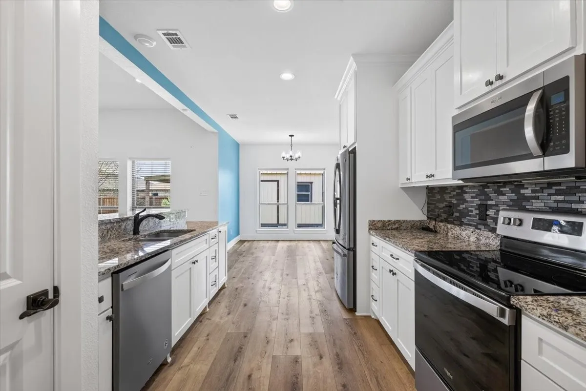 Open and well lit kitchen.