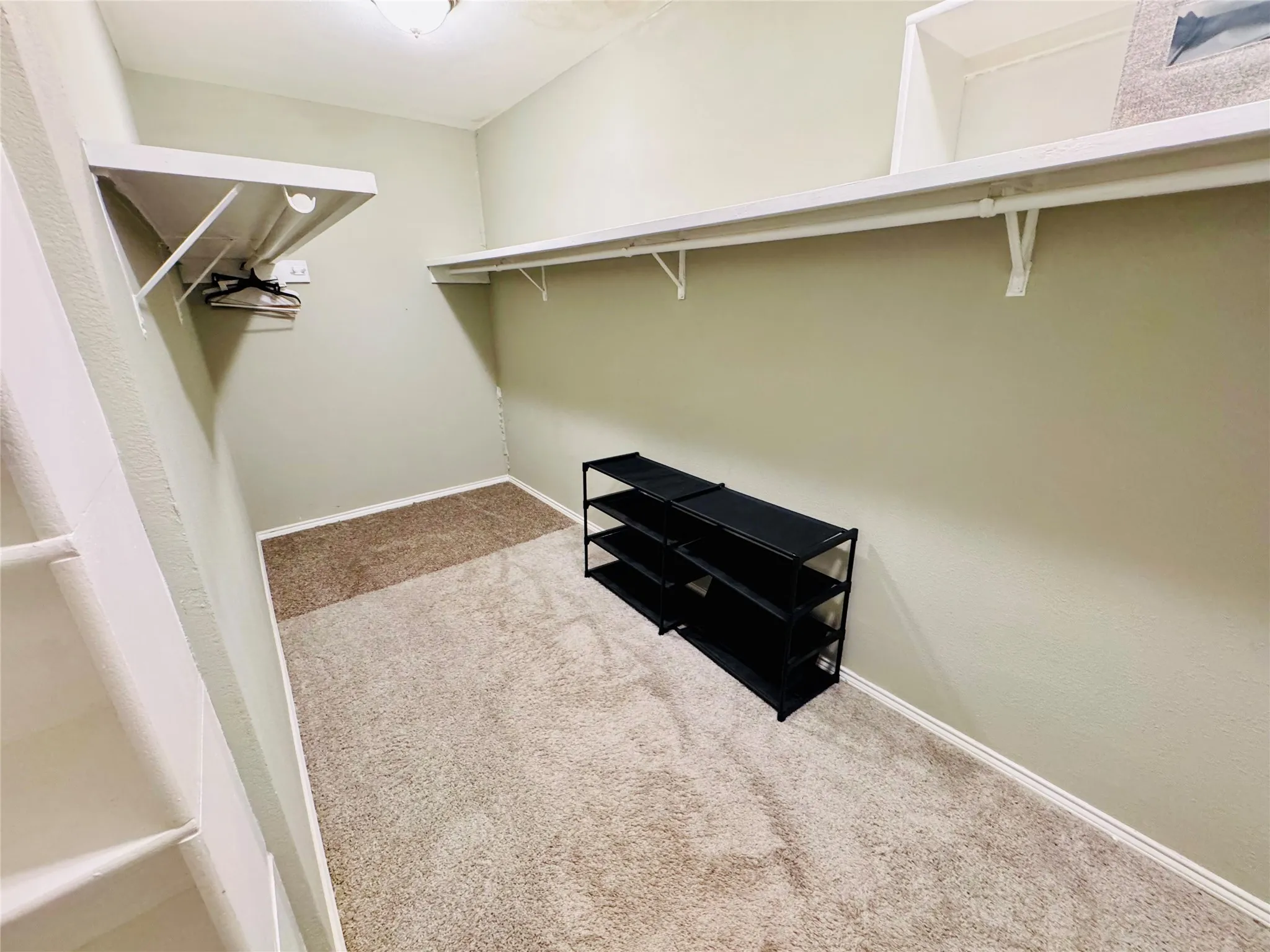 Spacious walk-in closet