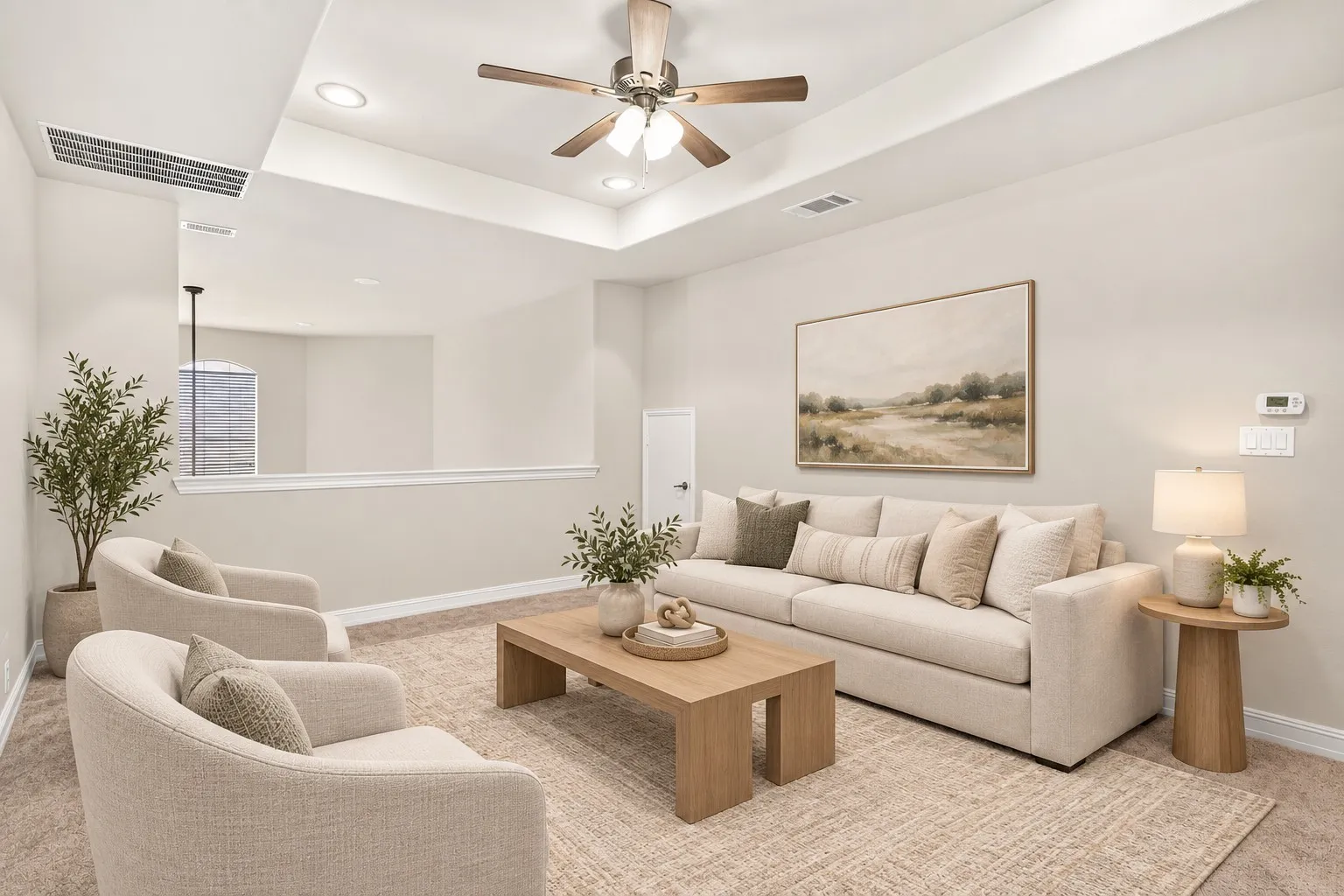 Second living area located on the second floor