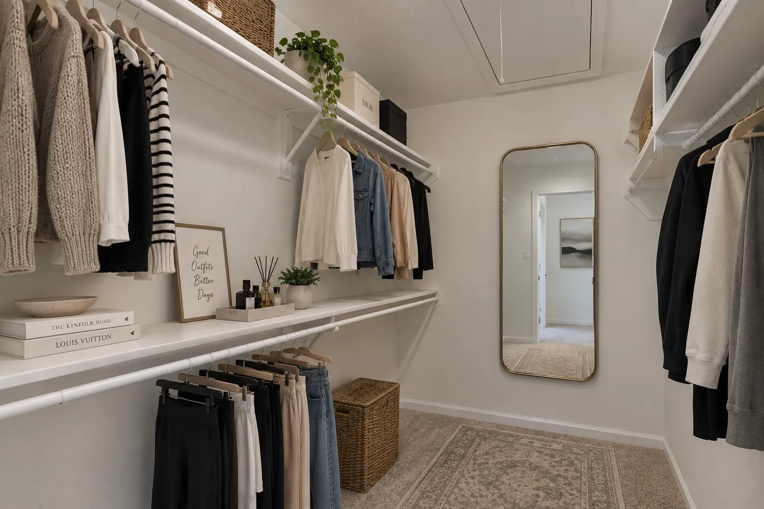 Primary Closet Virtually Staged to show potential