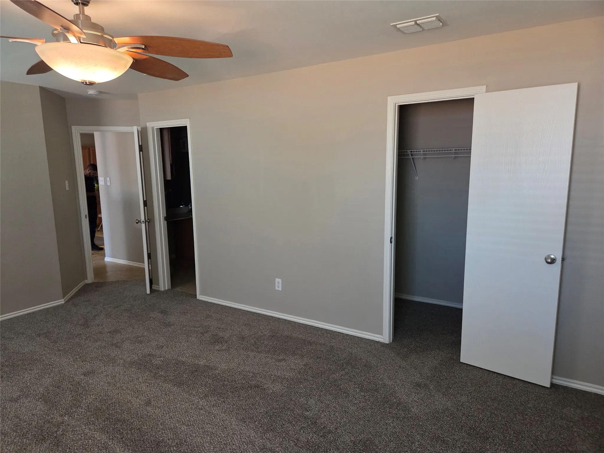 Walk In Primary closet and Primary bath entrance.