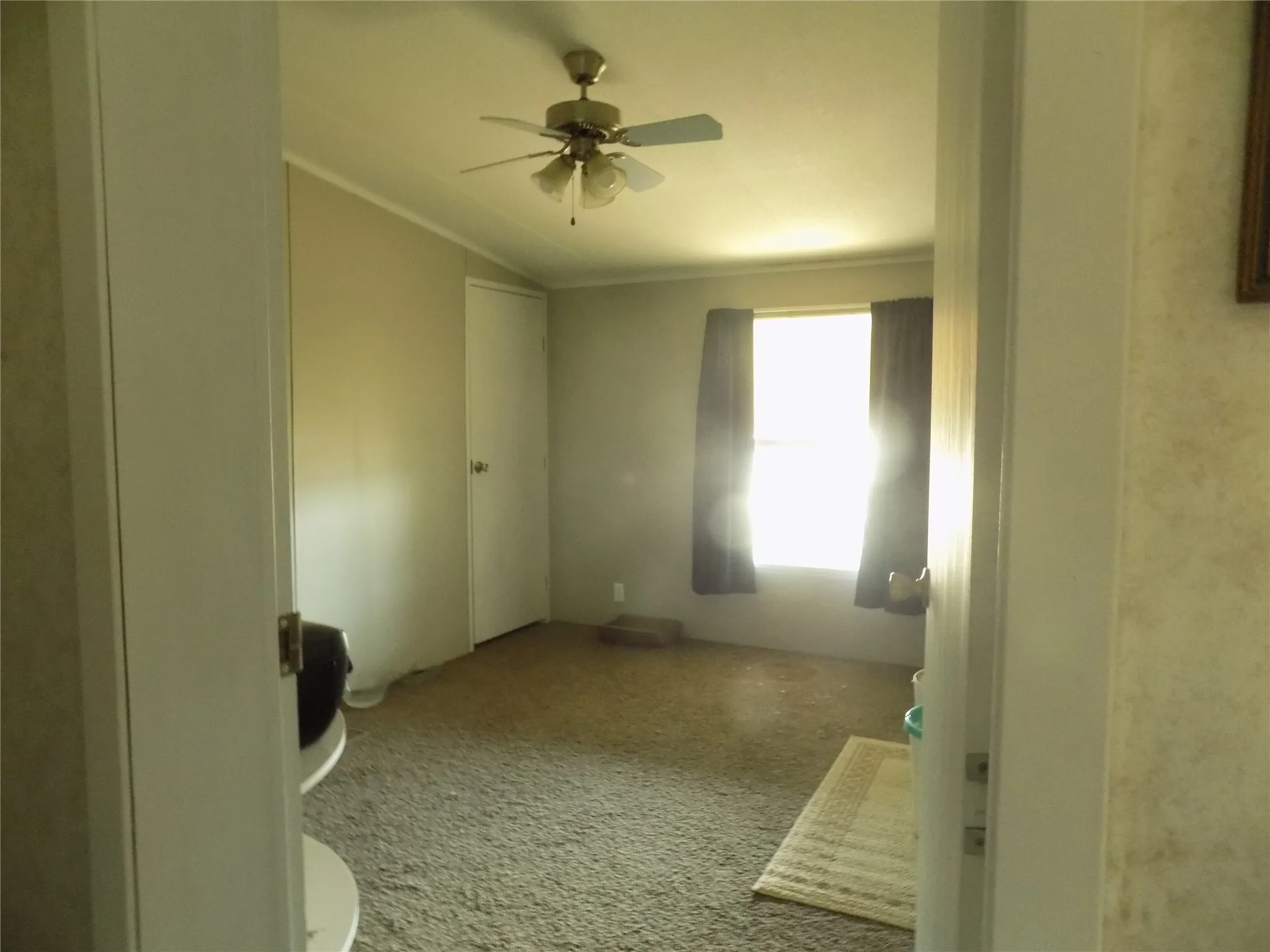 The first of two secondary bedrooms with large walk-in closet.