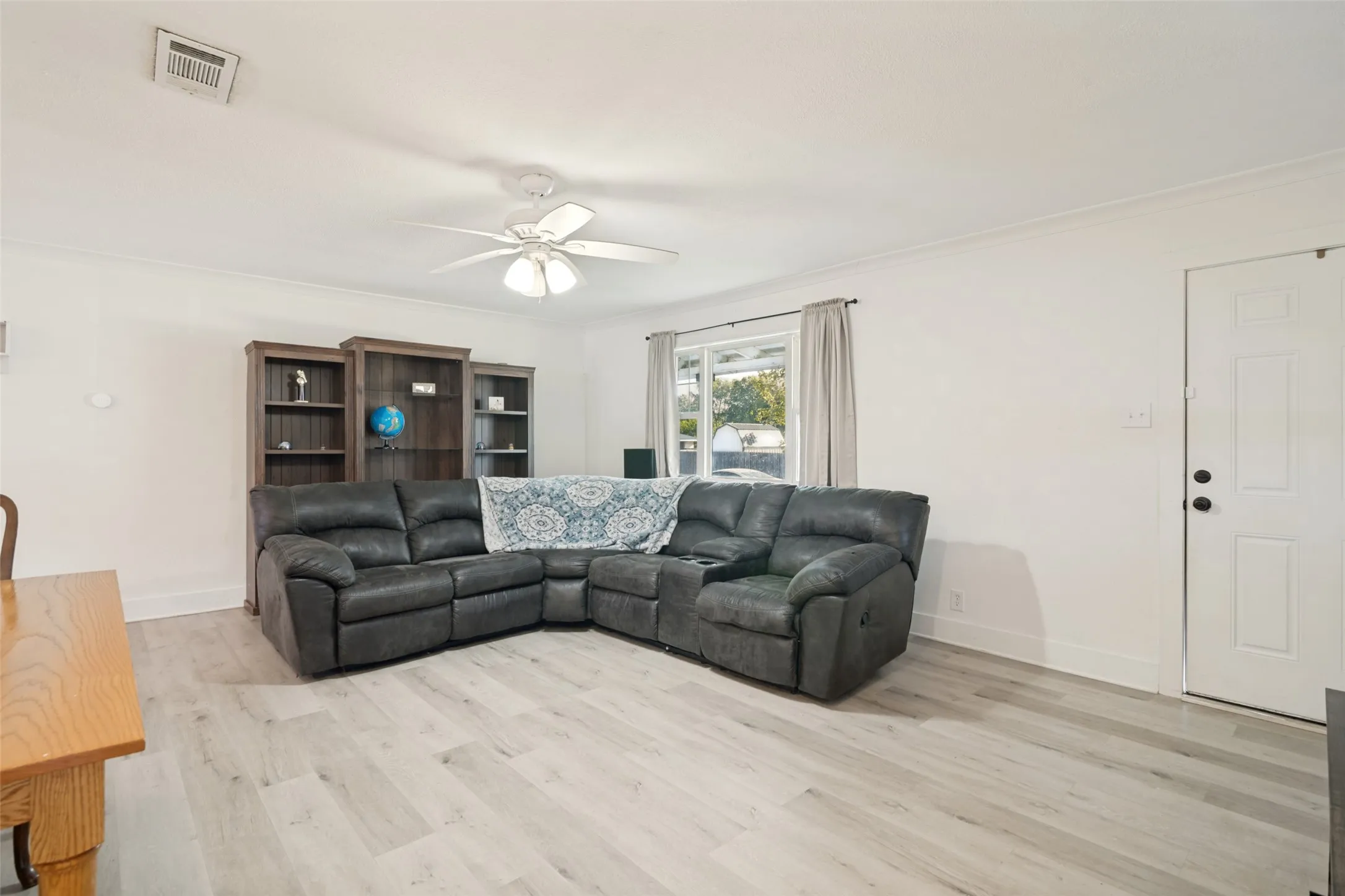 Another view of the spacious living room.