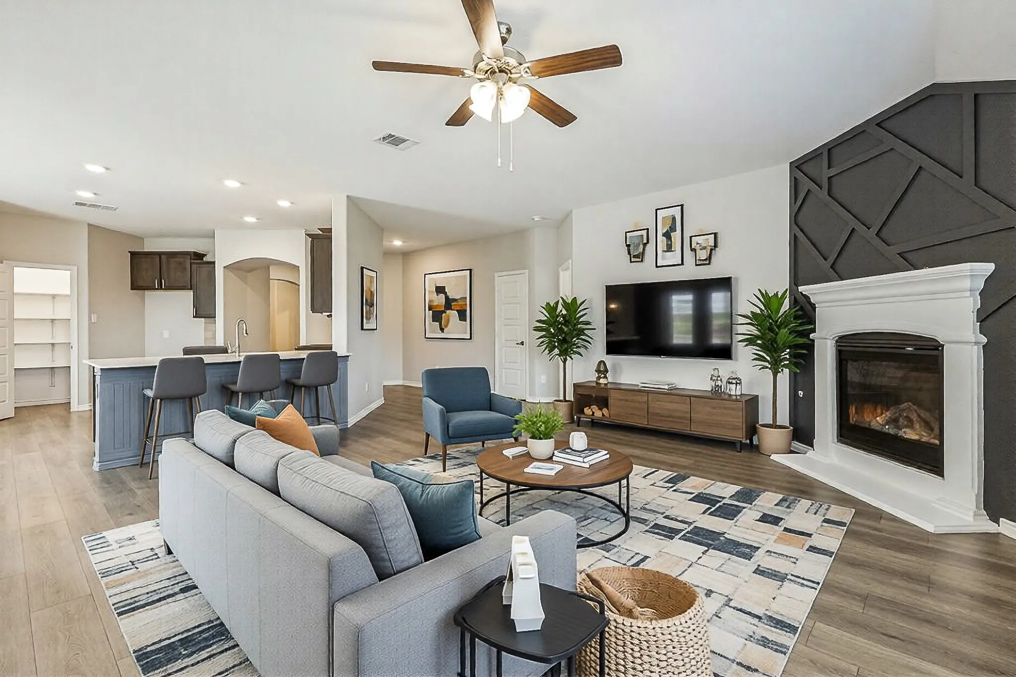 Virtually Staged Living Room
