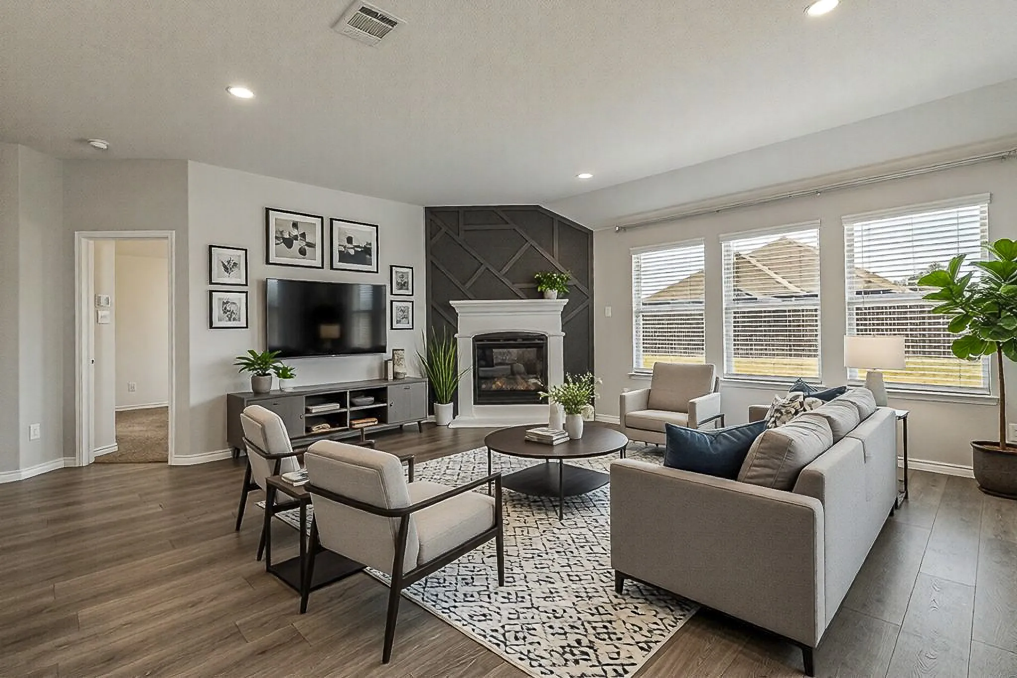 Virtually Staged Living Room