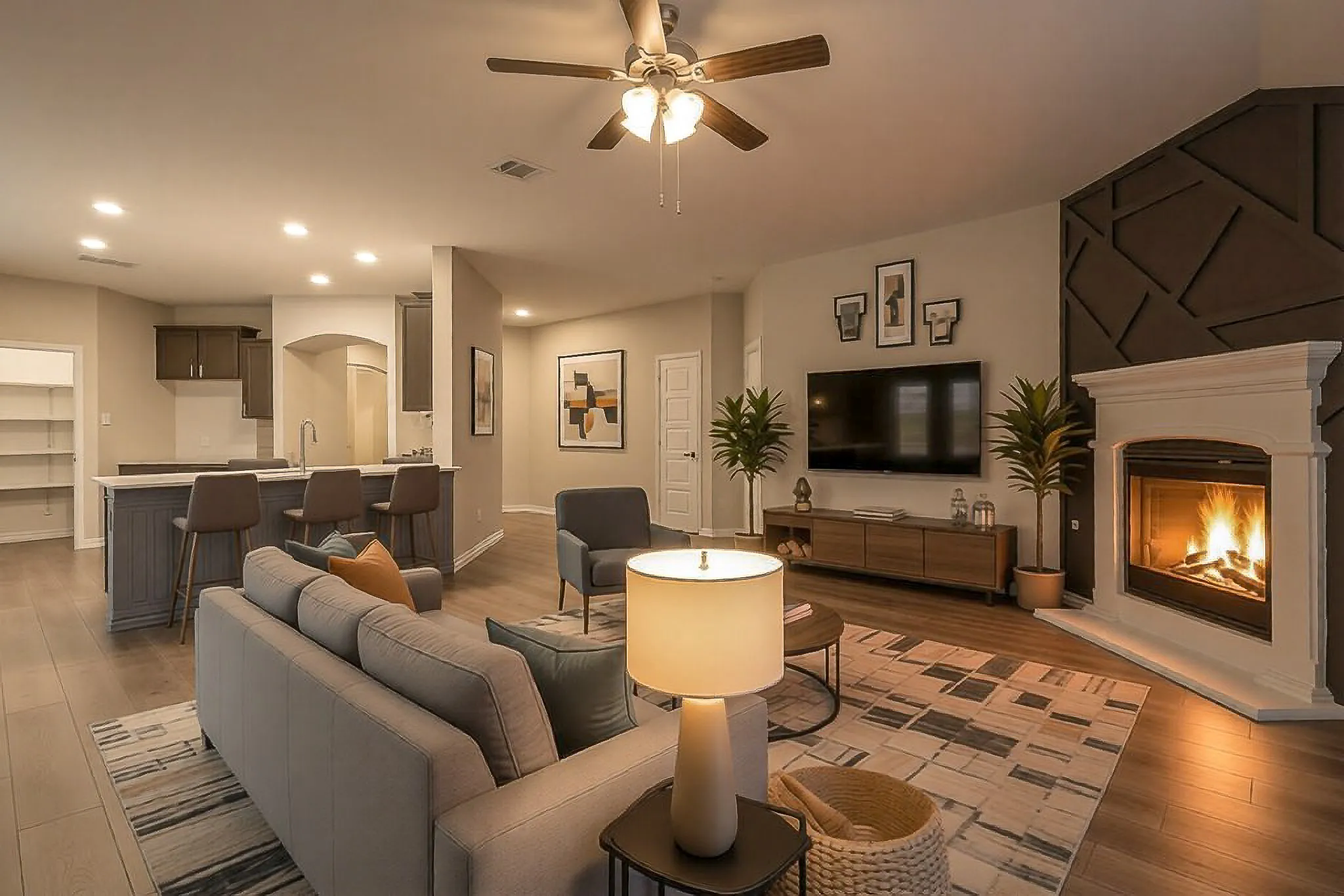 Virtually Staged Living Room