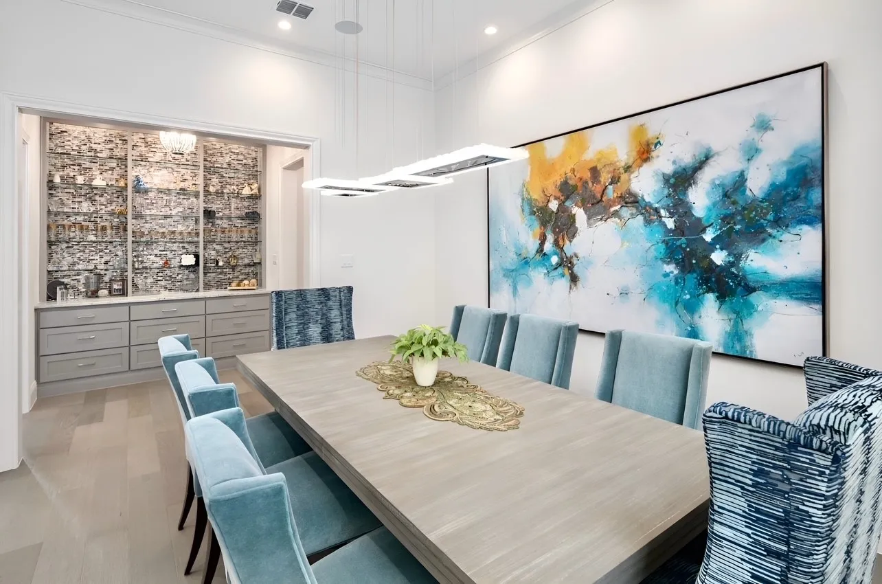 Formal Dining Room at Entry with Butler's Pantry