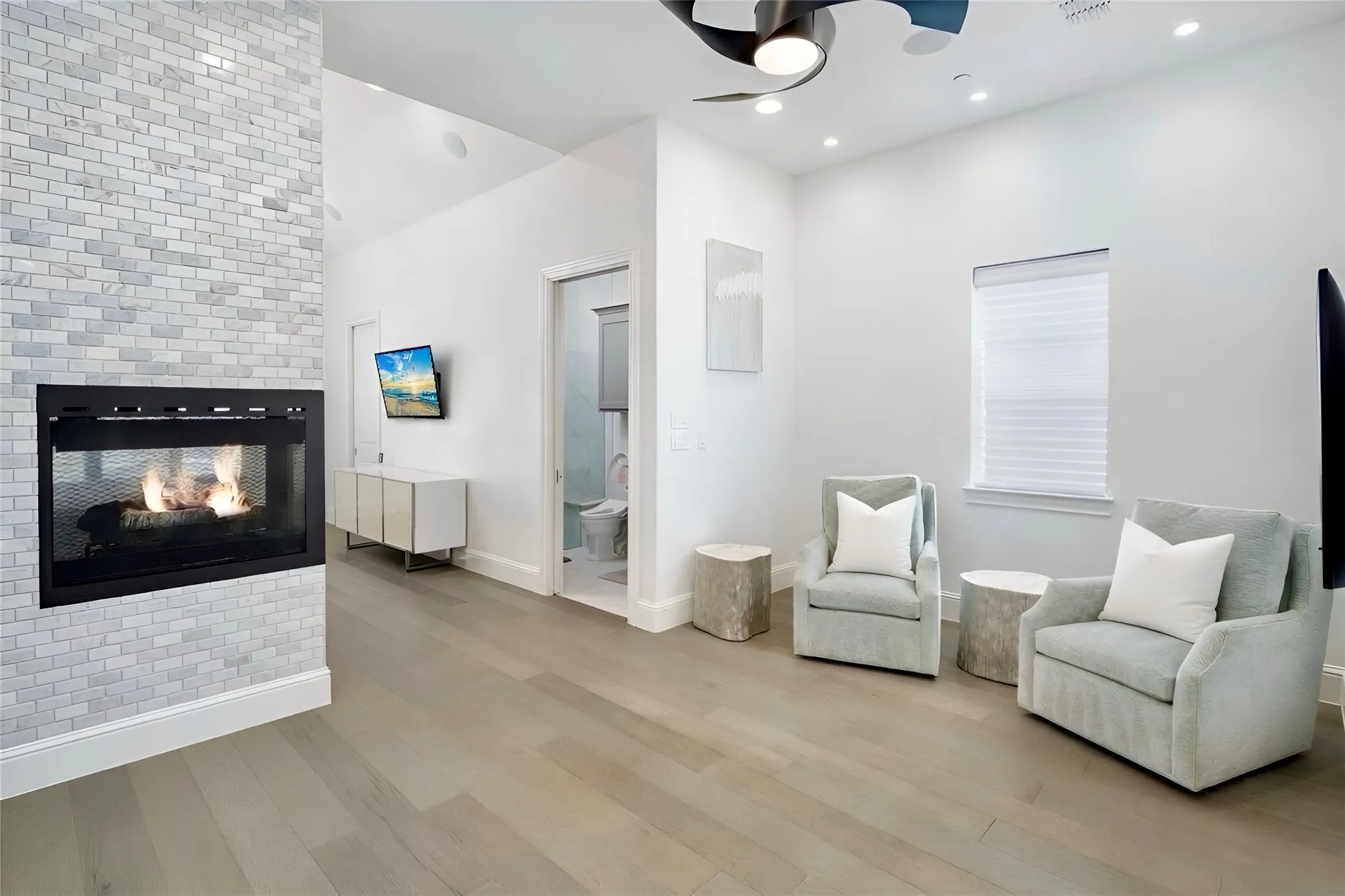 Downstairs In-Law Suite with Living Area and Bedroom