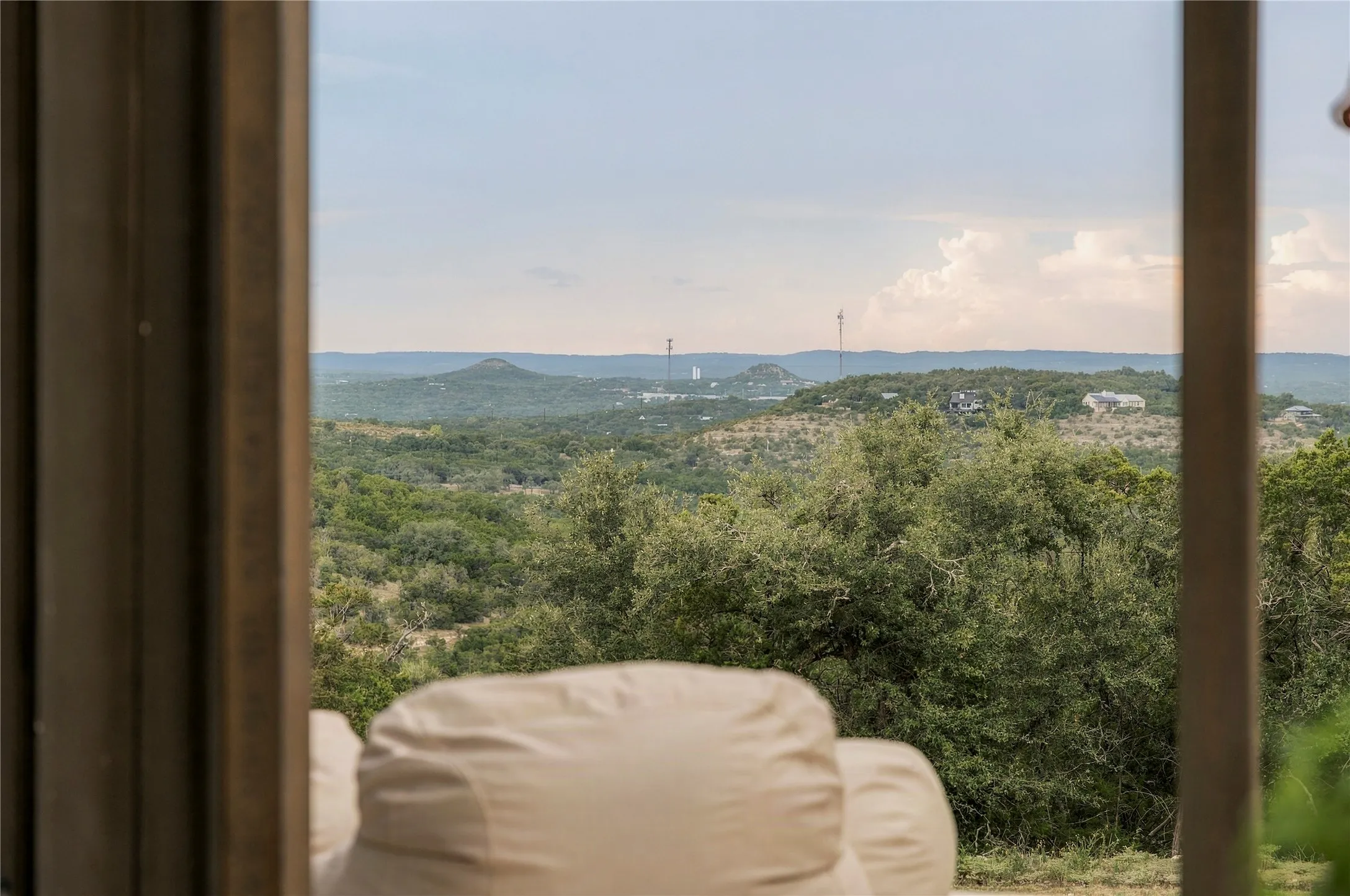 Views for miles of the sweeping Texas hill country
