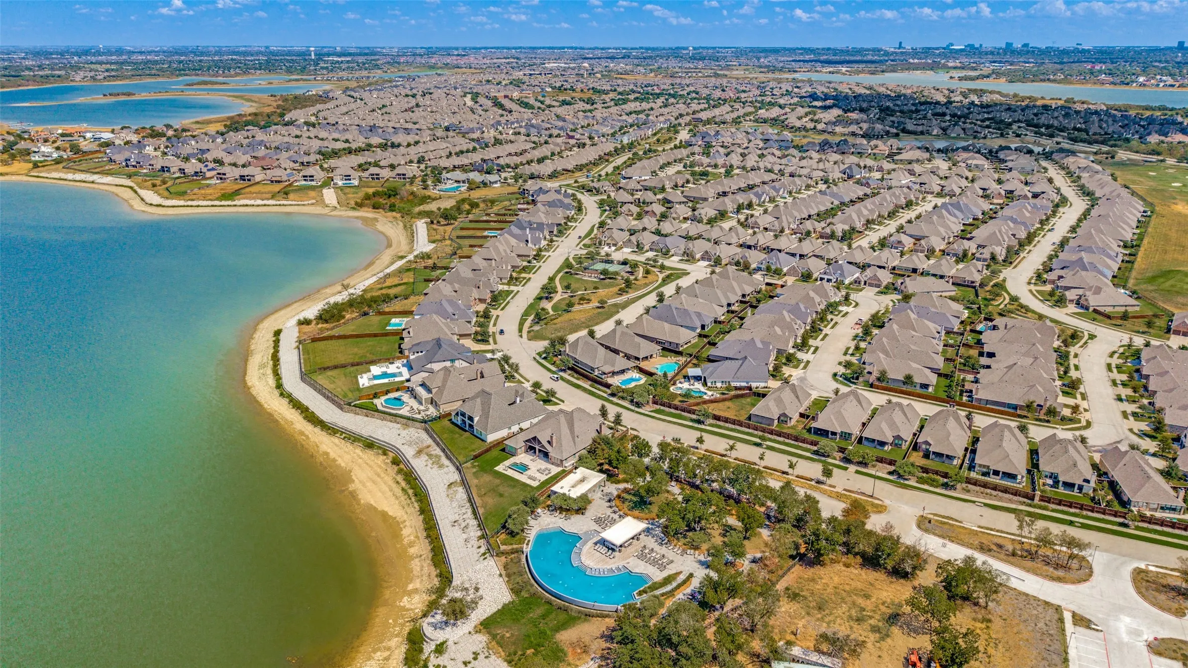 Photo shows one of the resort-style pools