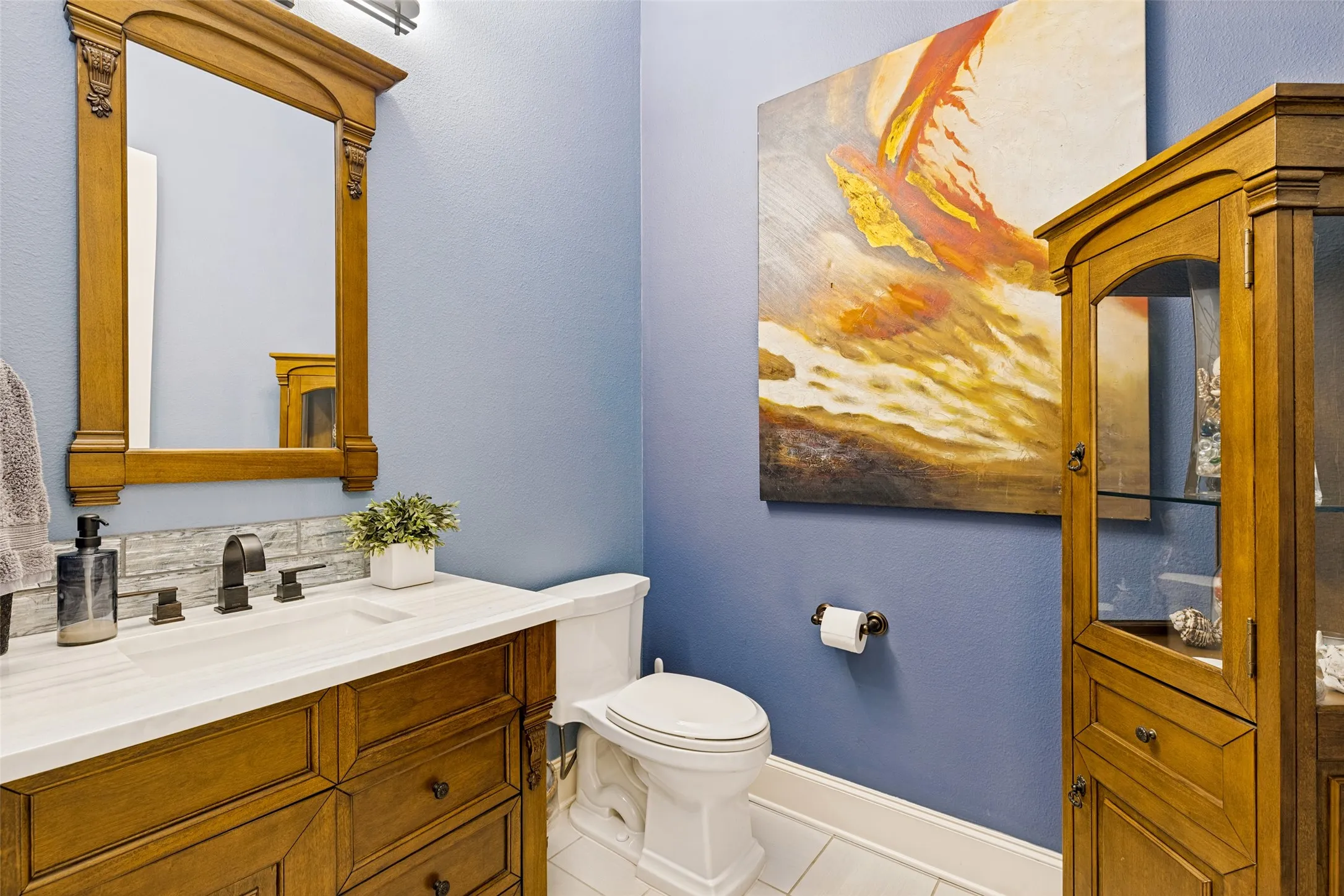 Downstairs powder room