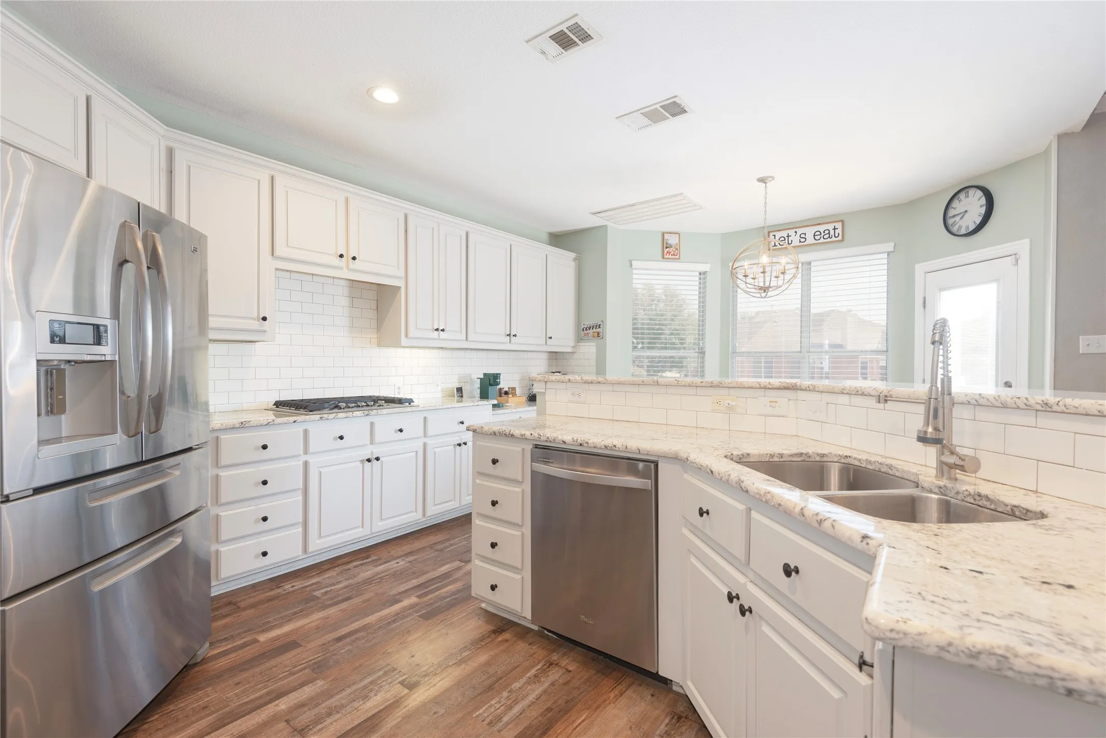 Stainless steel appliances.