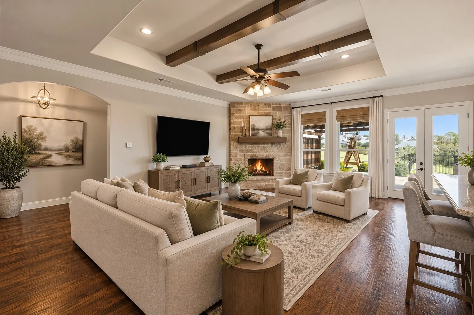 Virtually Staged Living Room