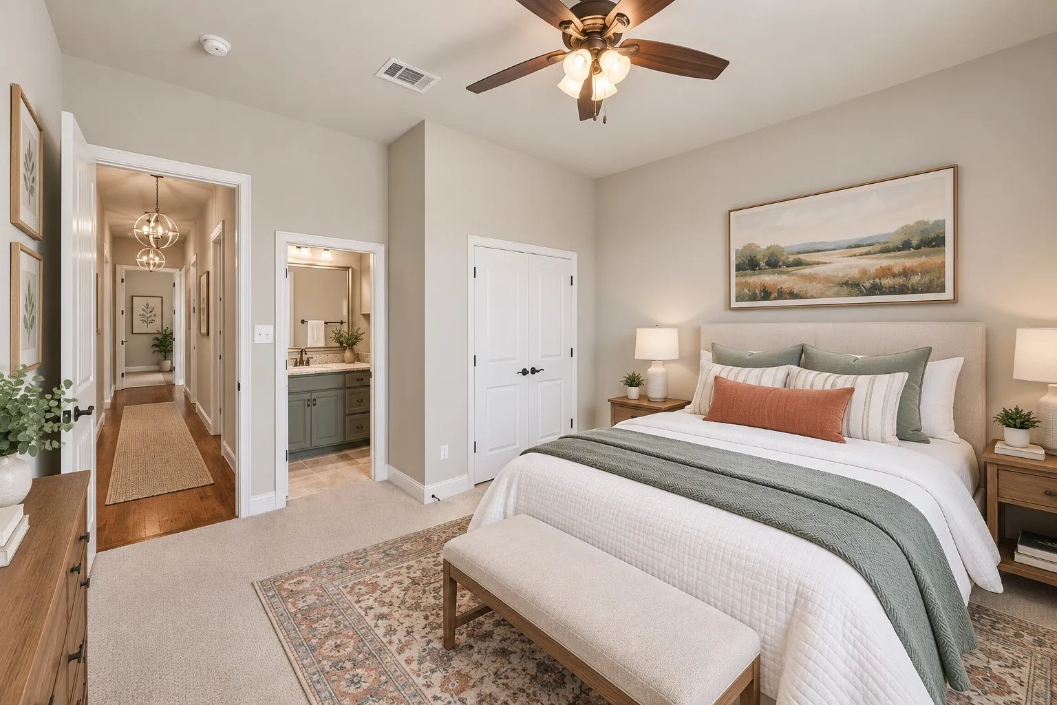 Virtually staged guest suite - ensuite bath