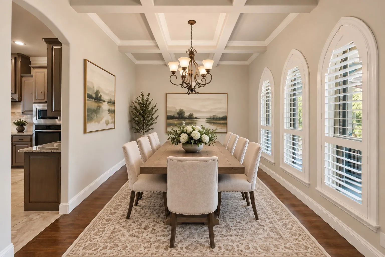 Virtually Staged Dining Room