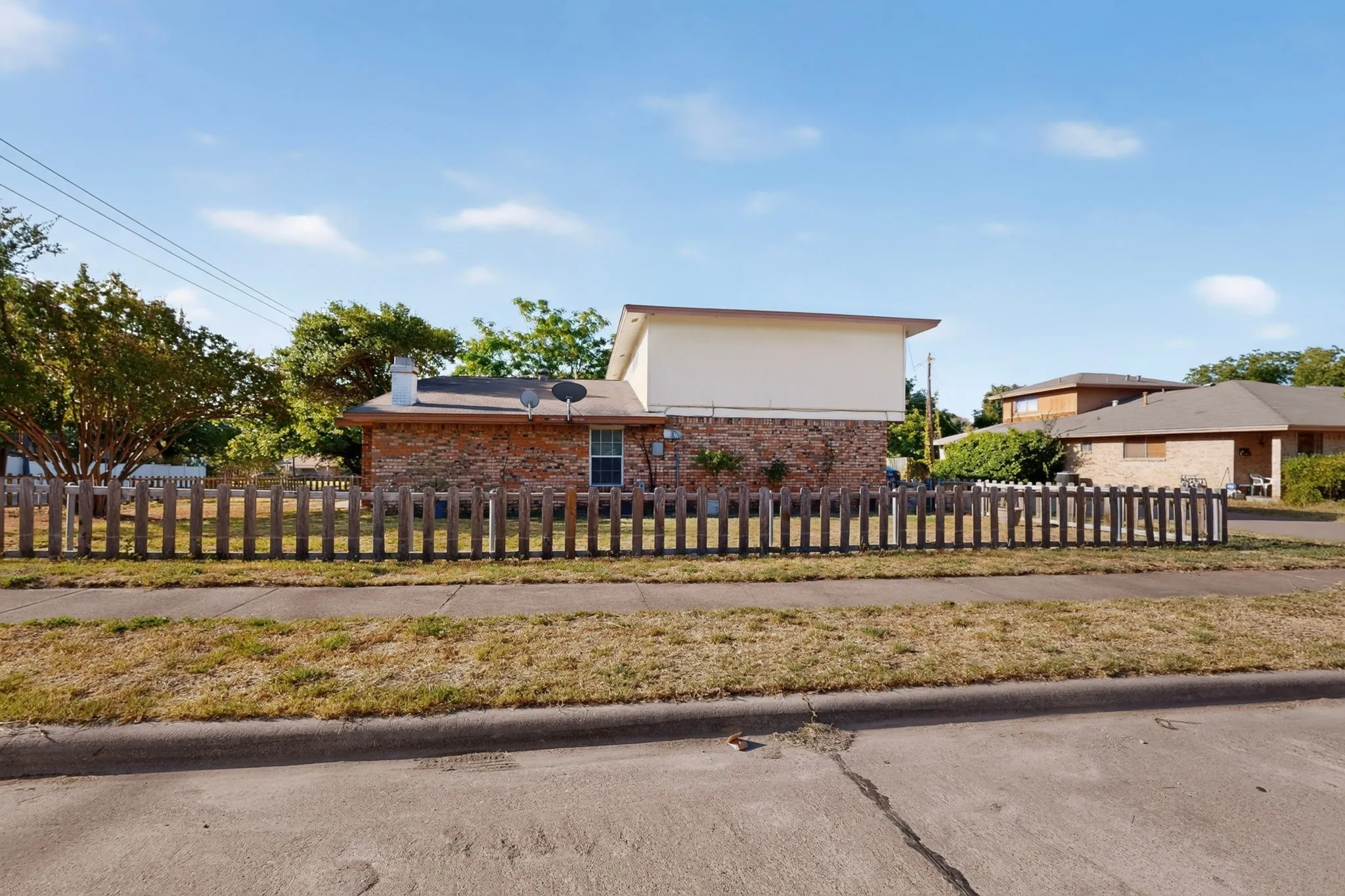 View of property from side street access