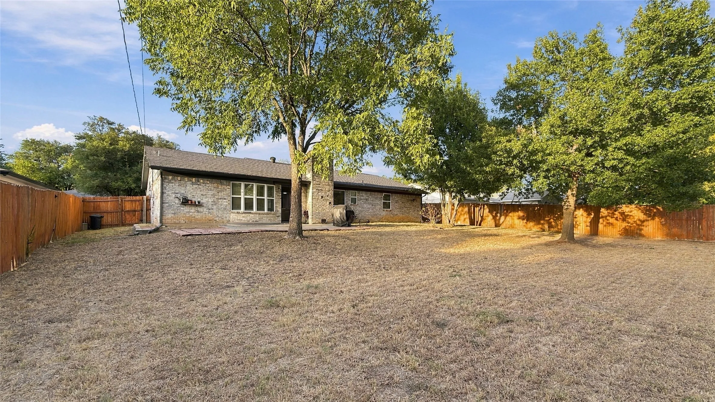 The backyard is nice and spacious for recreational activities or future pool.