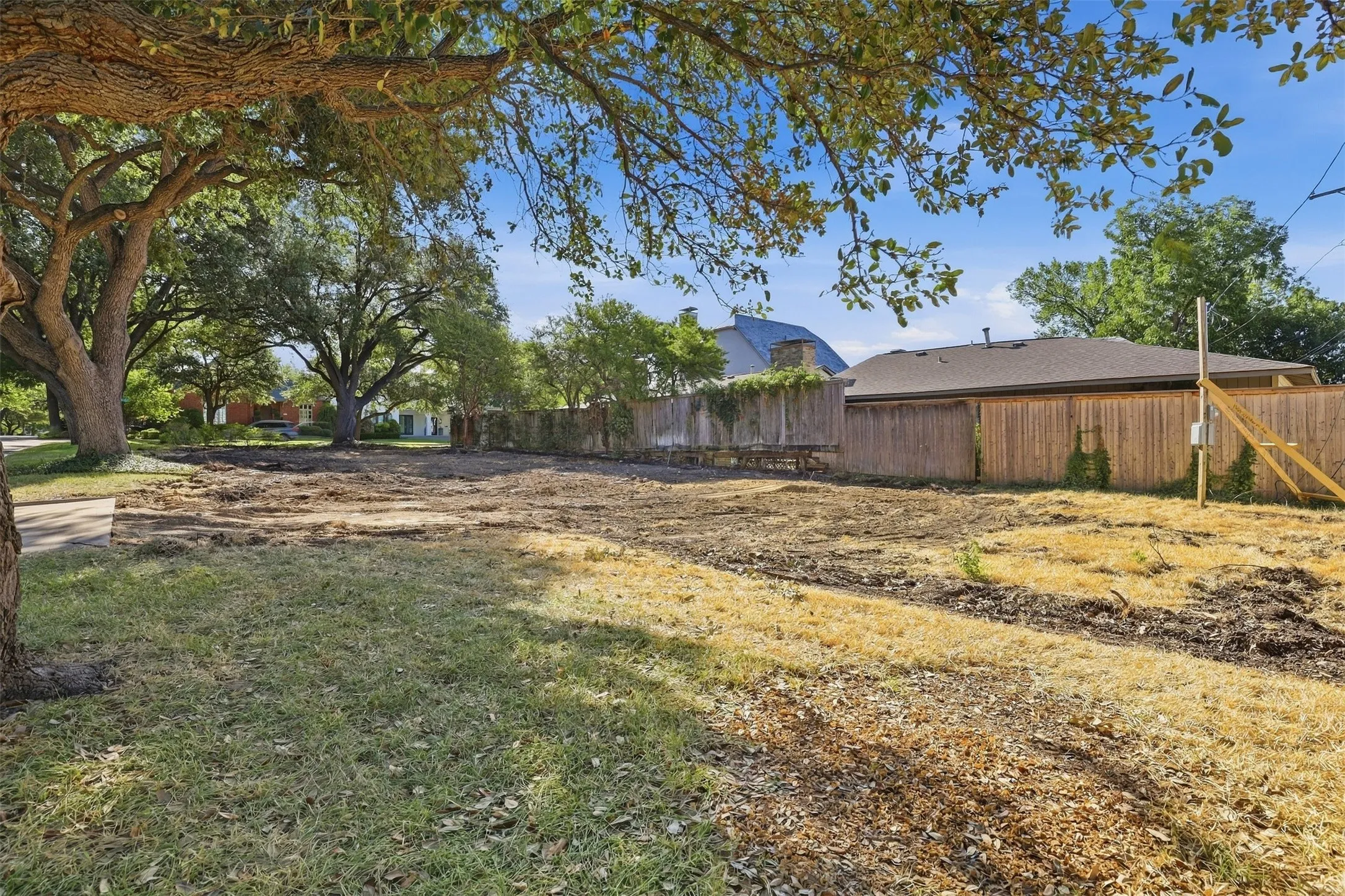 Lot looking east
