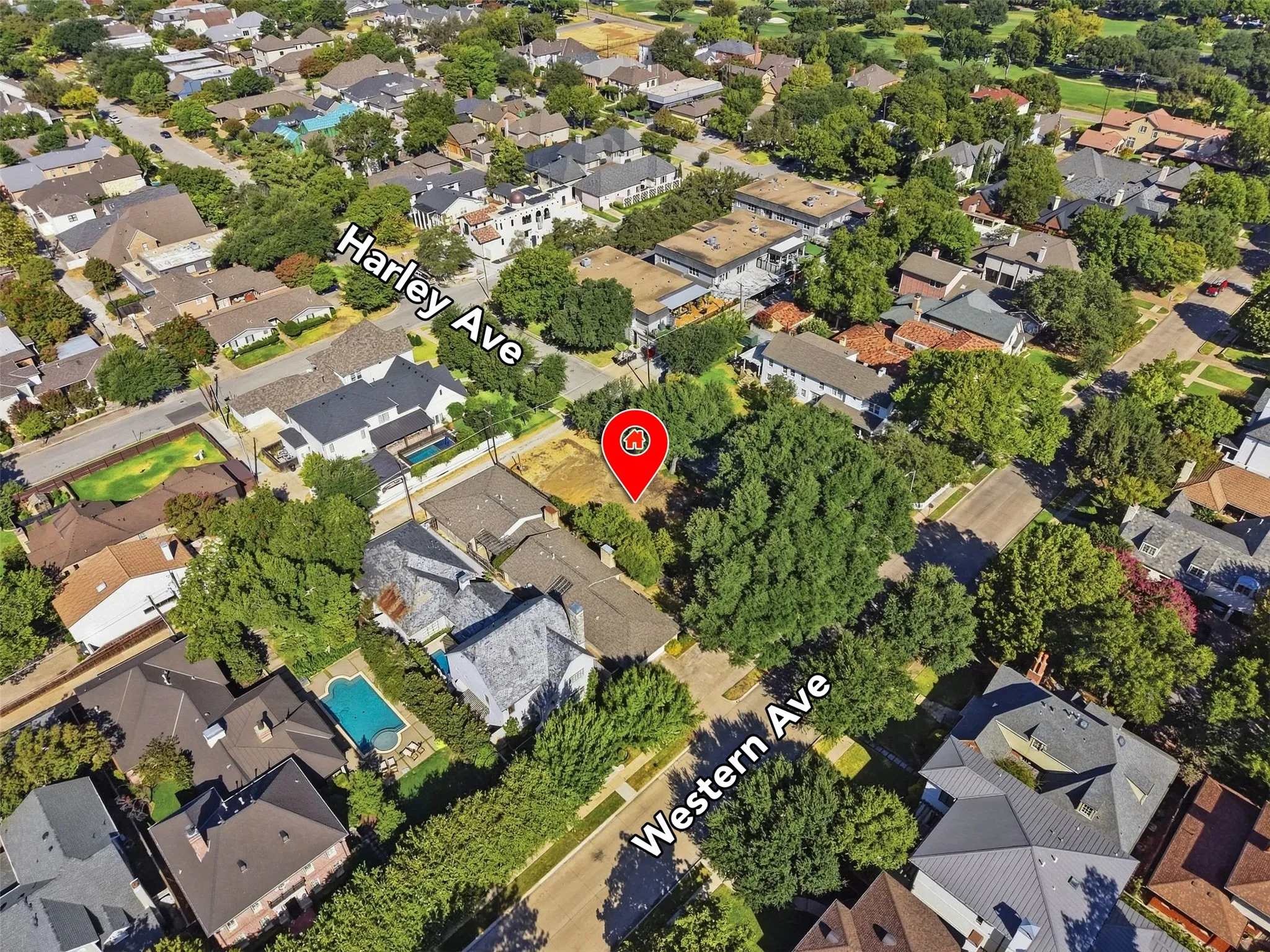 Lot looking northwest