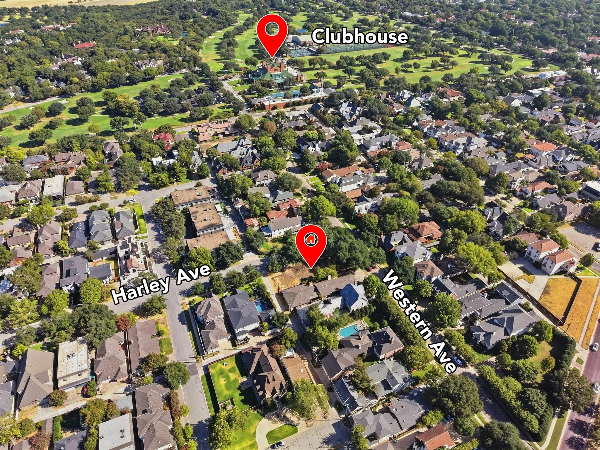 One block from Rivercrest Country Club