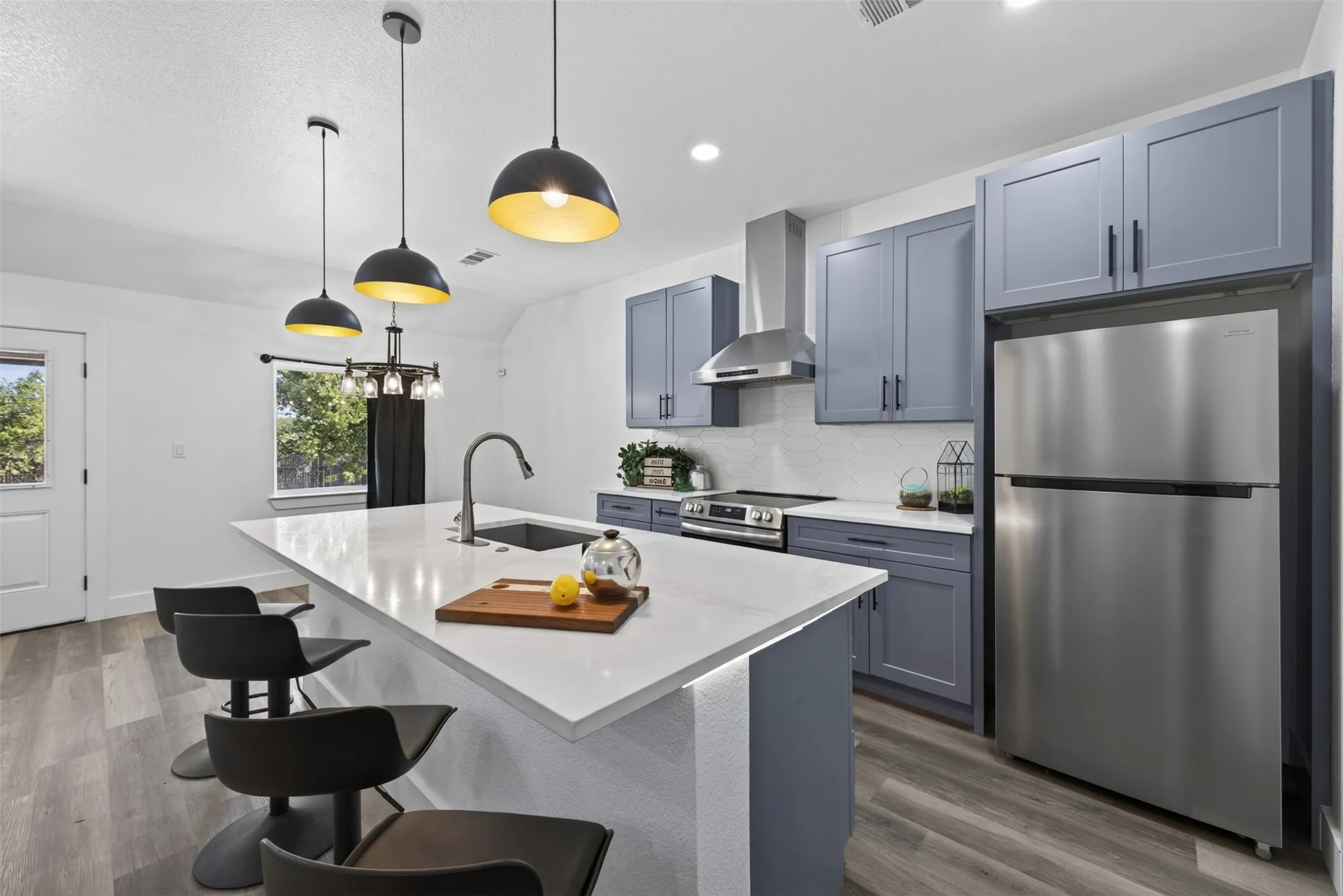 This kitchen is a chef's dream.  Plenty of space to work.