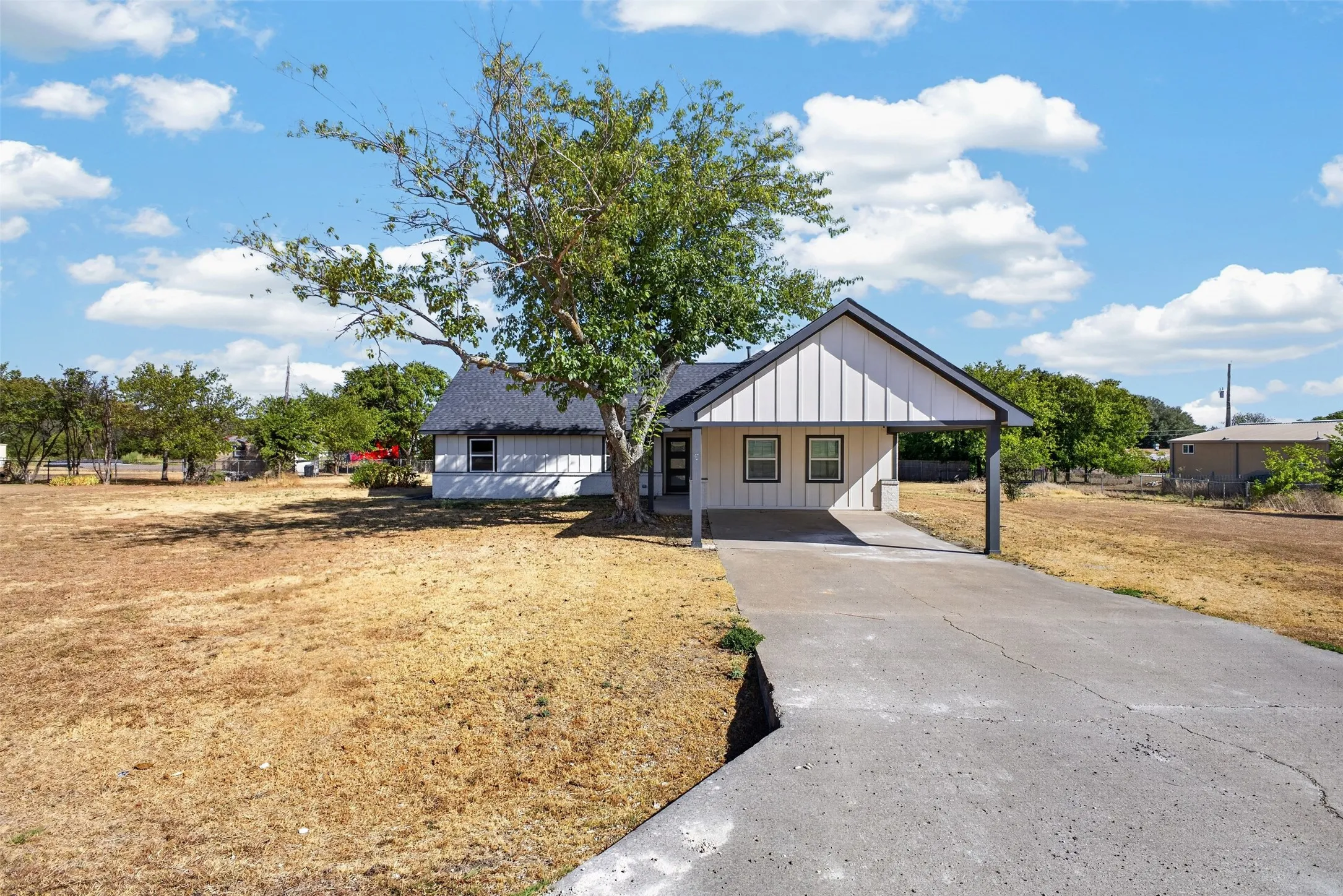 Two car carport for you to park under.
