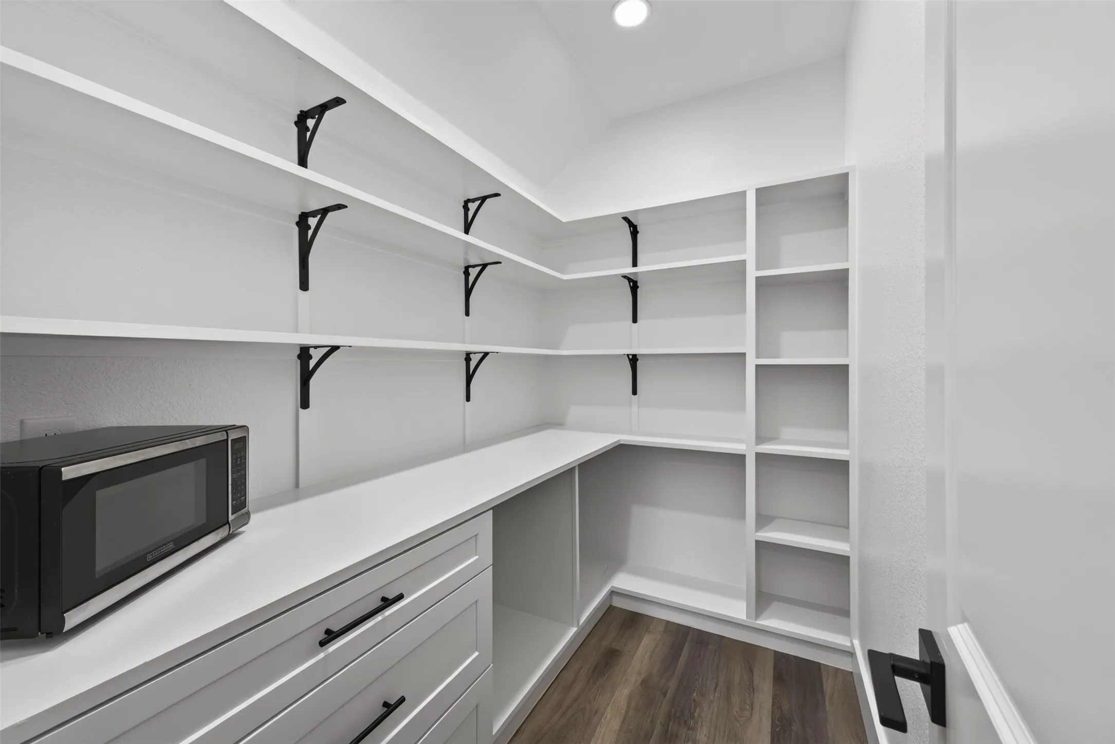 This pantry if a dream.  Plenty of storage.