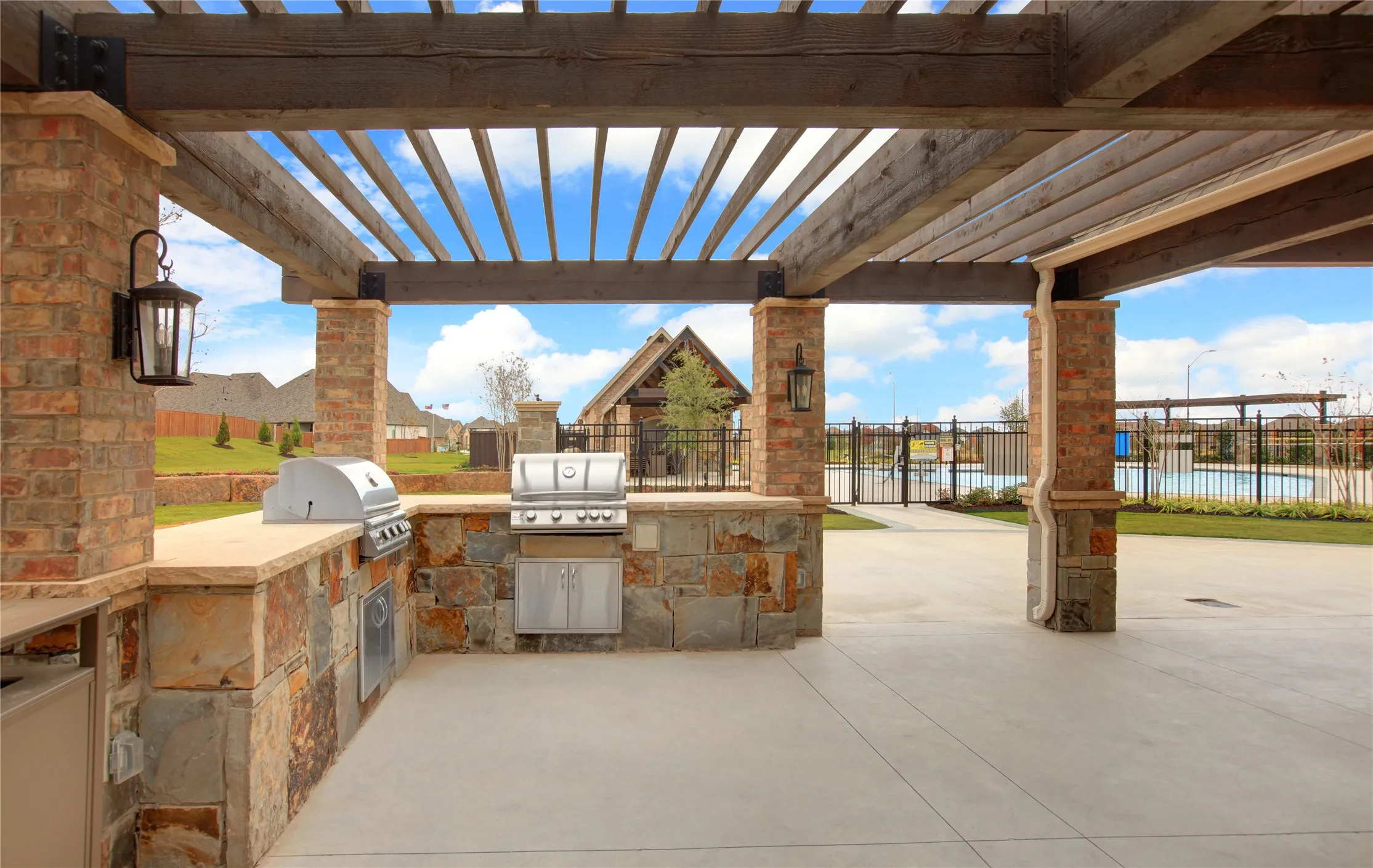 Grilling by the pool