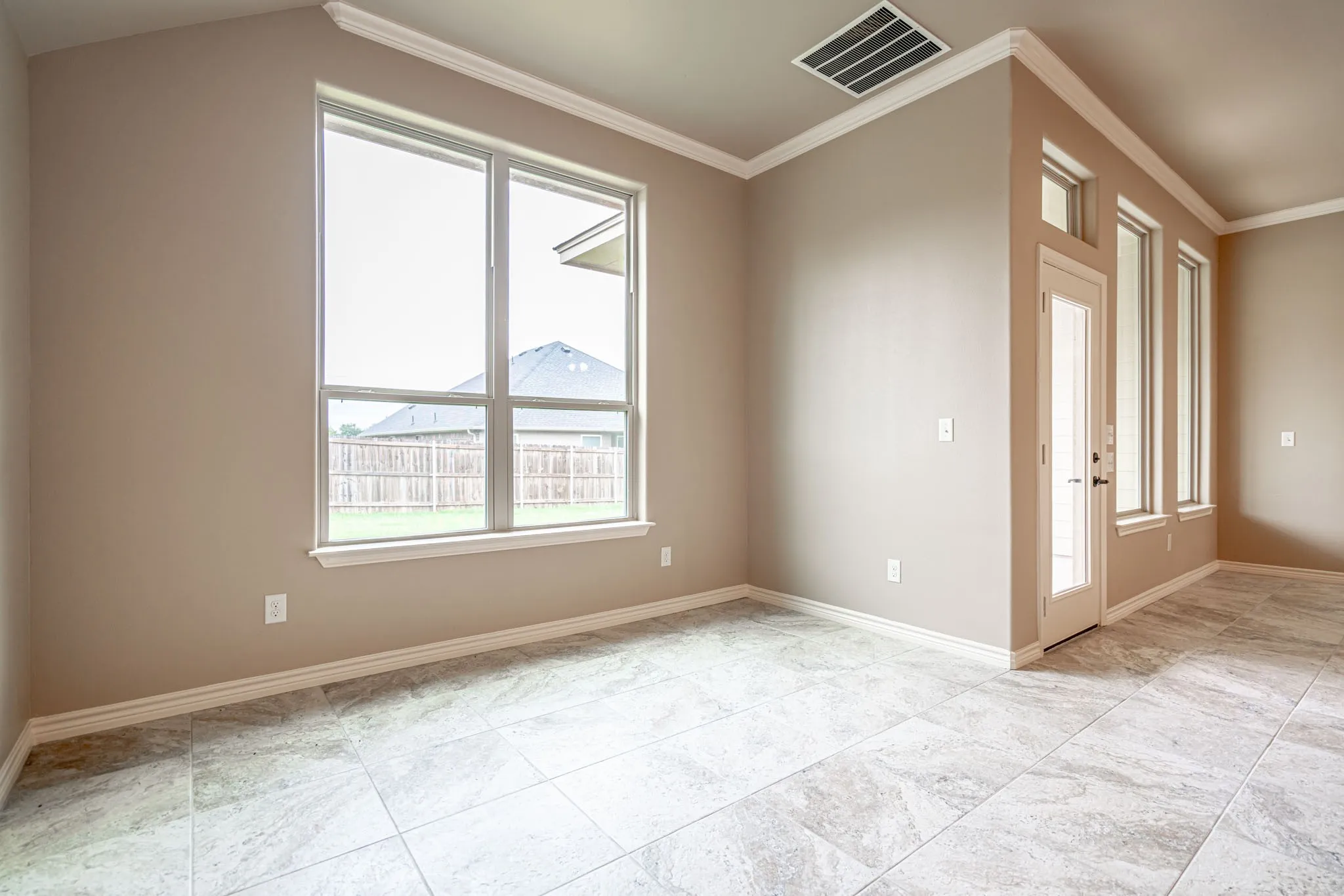Dining area with great back yard view.