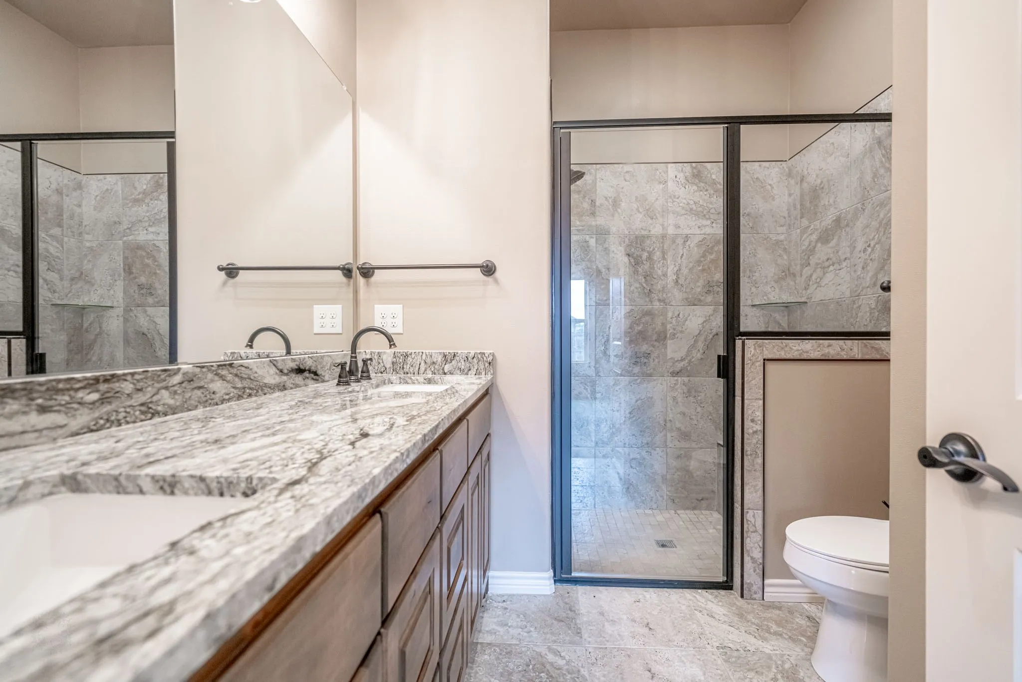 Primary bath with large walk in shower