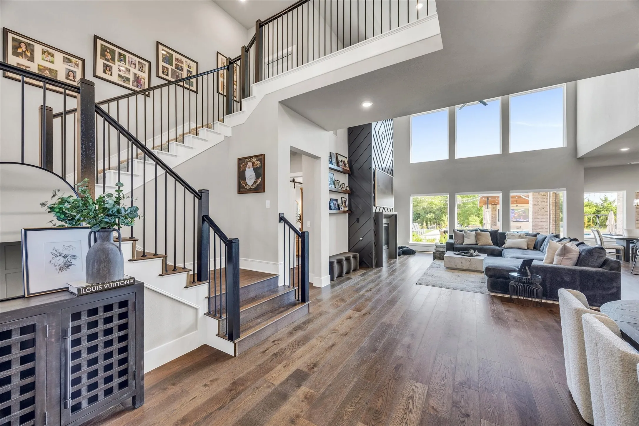 Natural light flows through this open plan