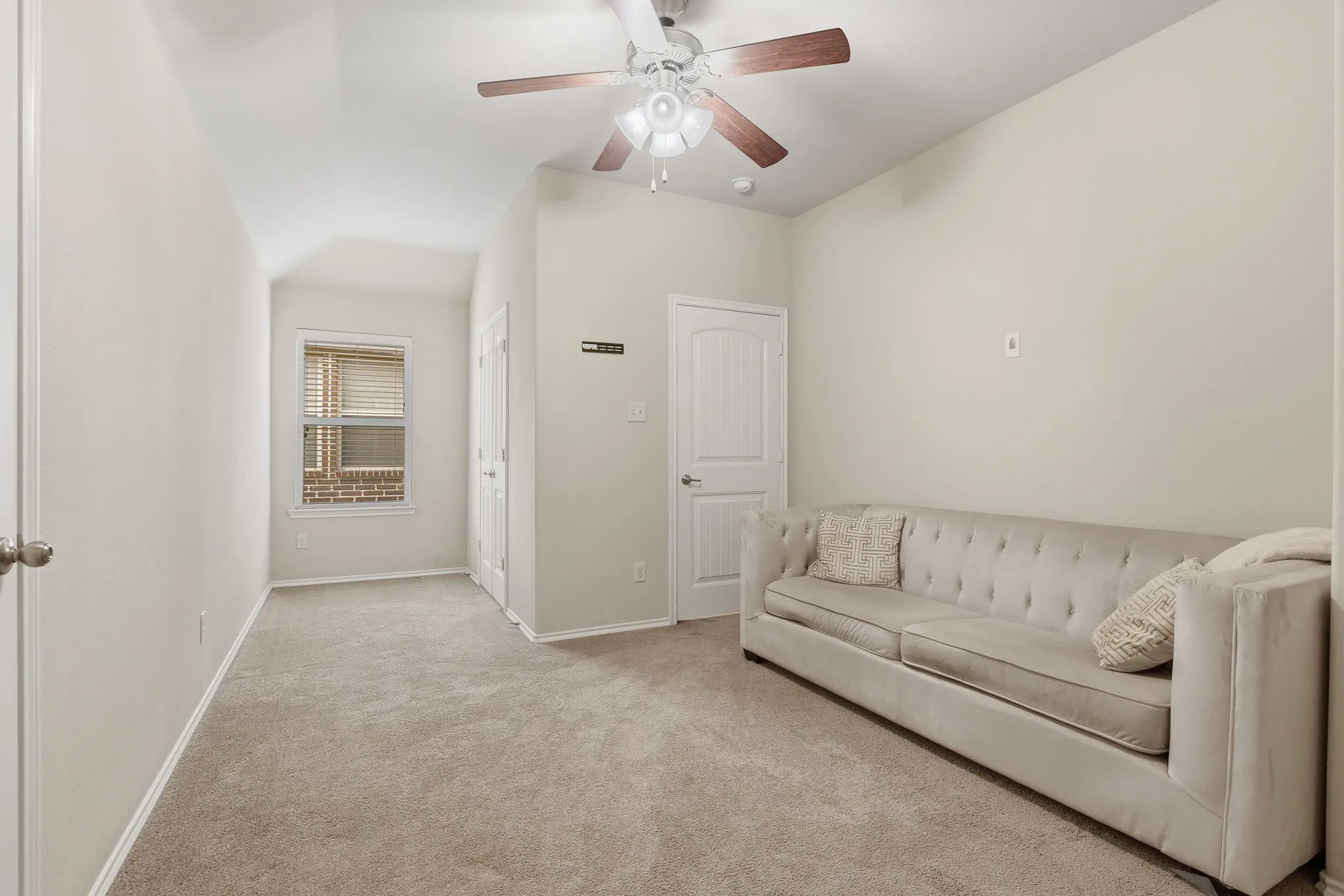Bedroom with ensuite bathroom or media room