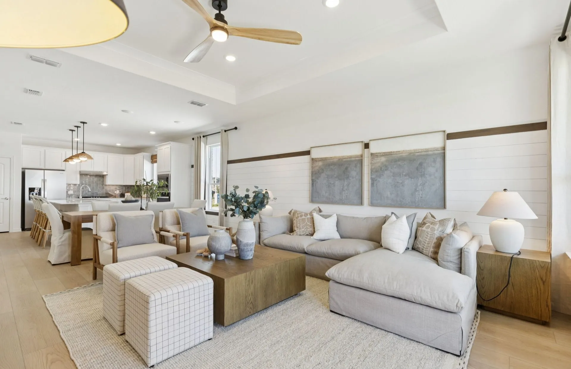 *Model Representation - Gathering room with view of main living areas