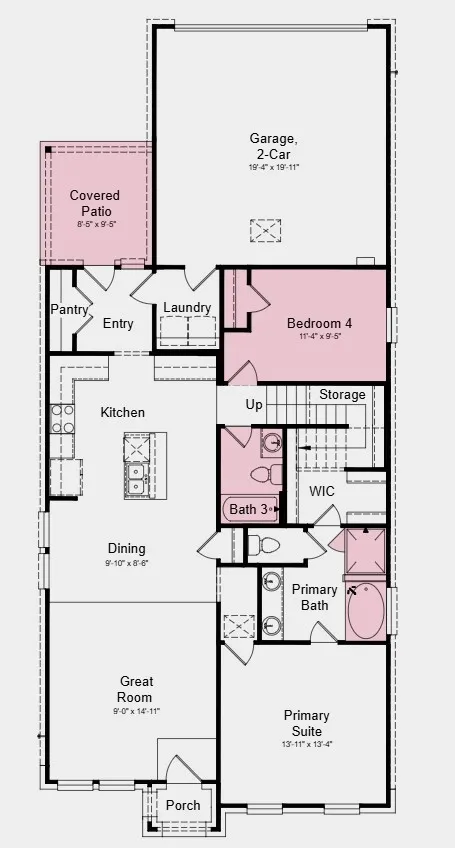 Additional Highlights Include: GE laundry package, GE refrigerator, upgraded front door, and slide-in tub at primary bath.