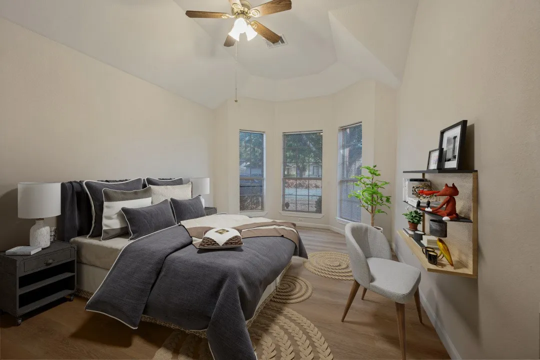 Virtually staged bedroom